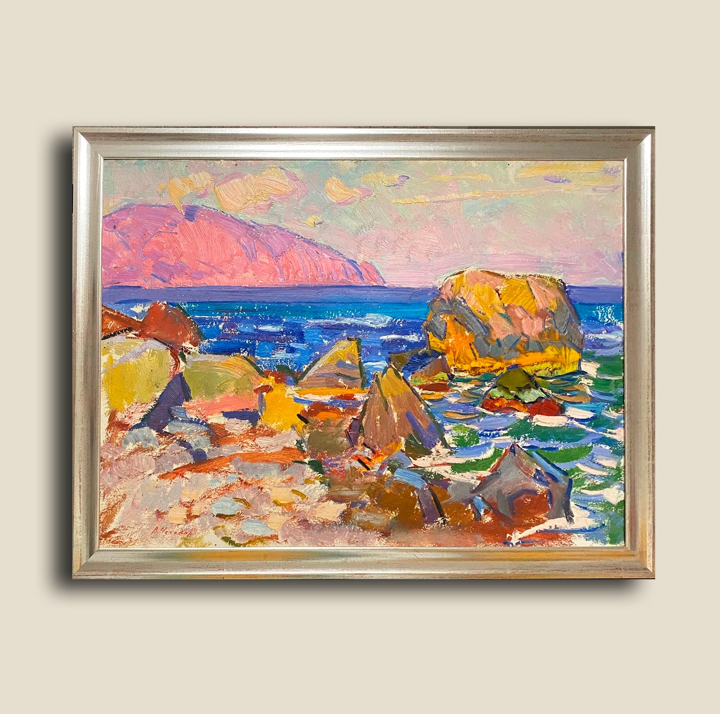 Seelandschaft, Meer und Wolken. Ungefähr 1970er Jahre