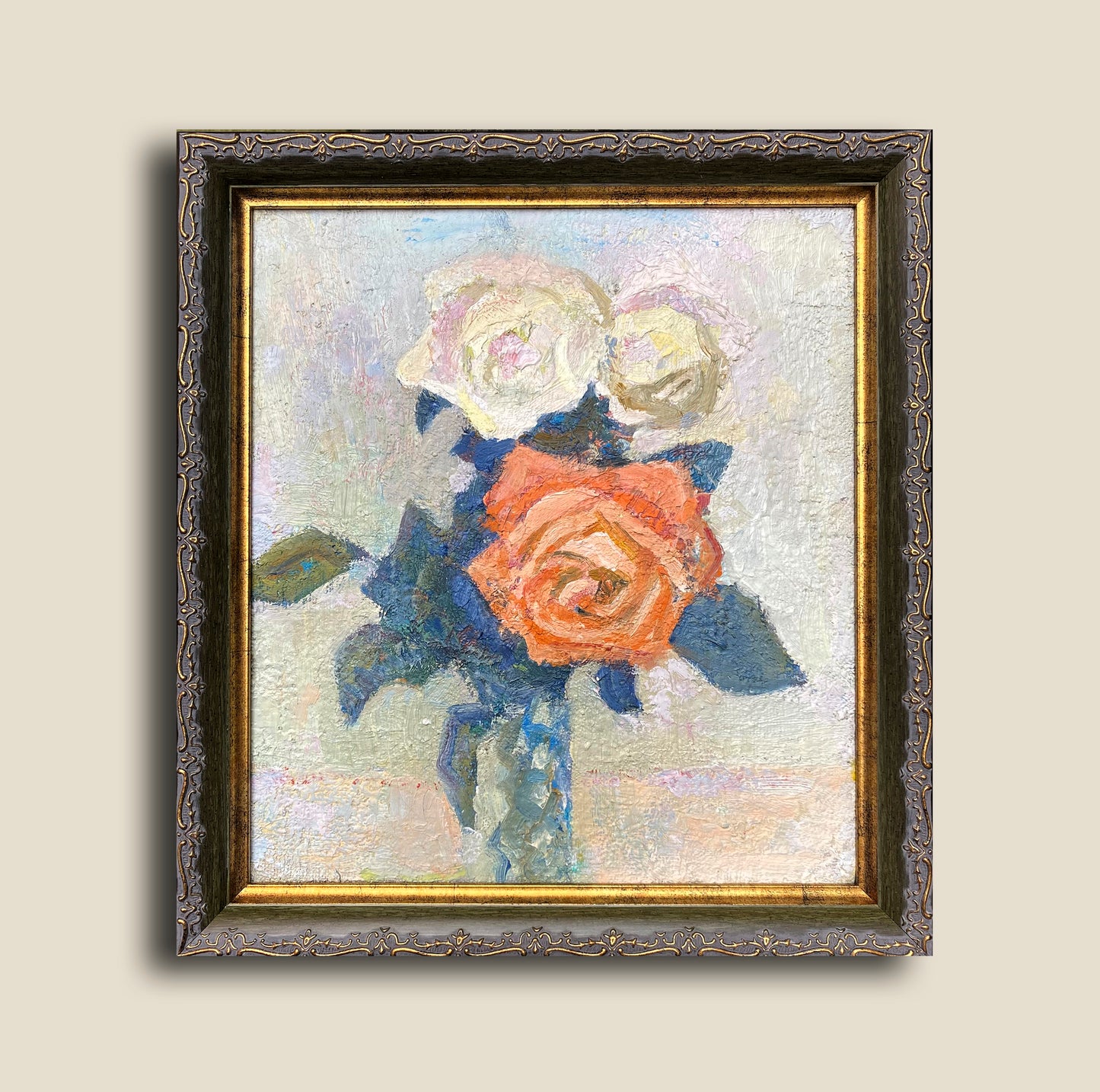 Roses in a vase. Circa 1980s