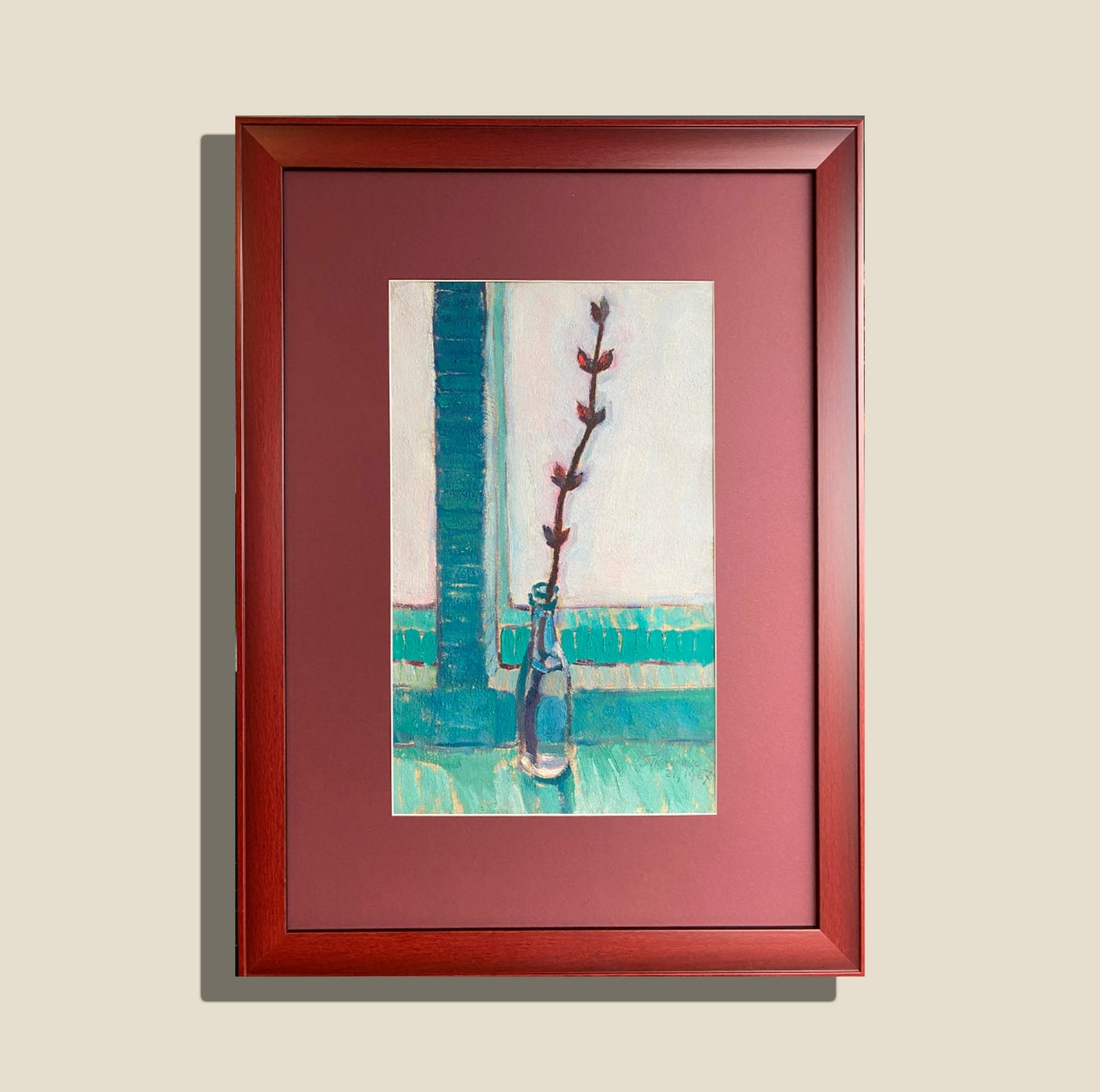 Zarter Zweig in Vase. 1967.