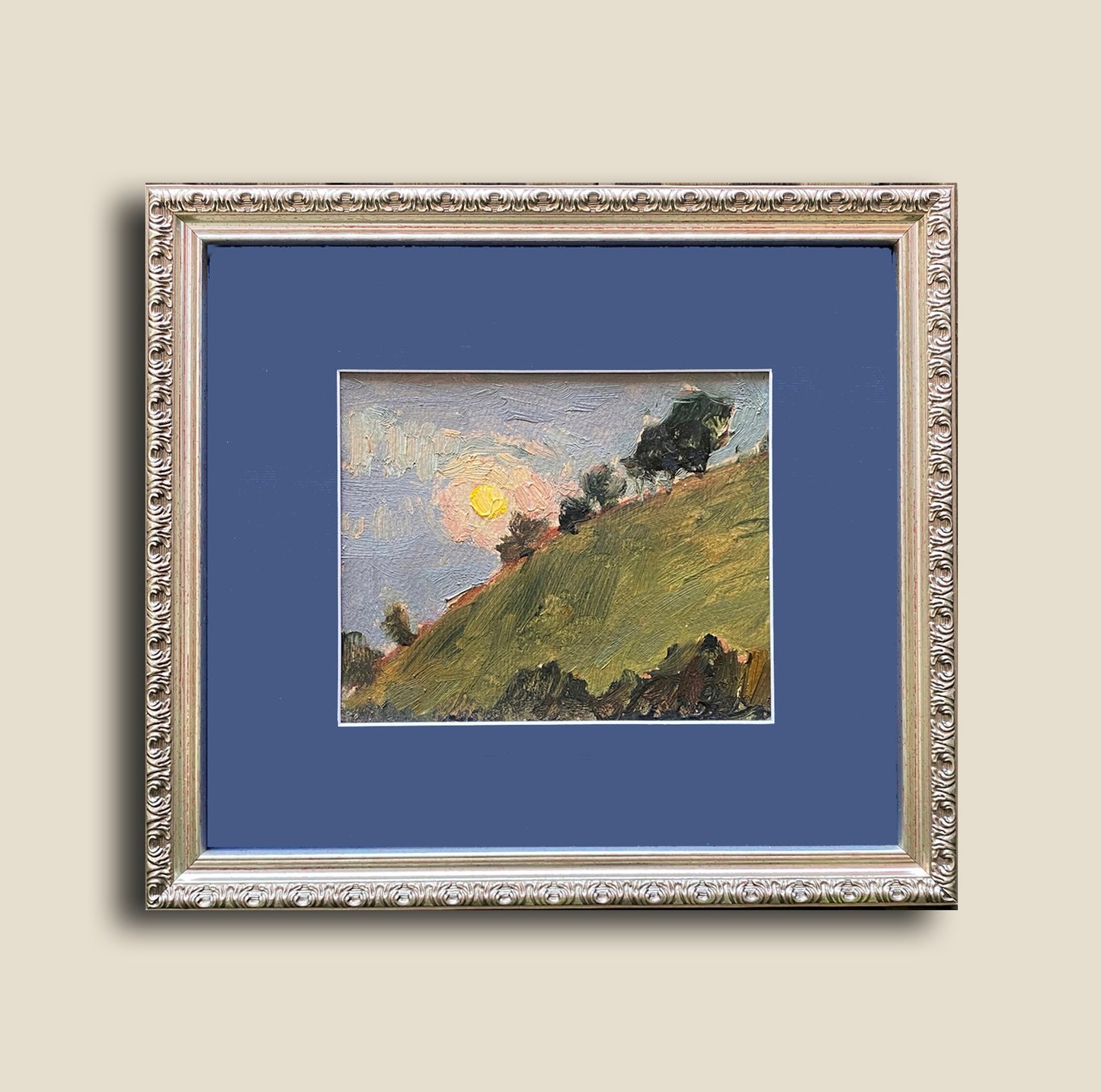 Sonnenuntergang über dem Hügel. 1958.