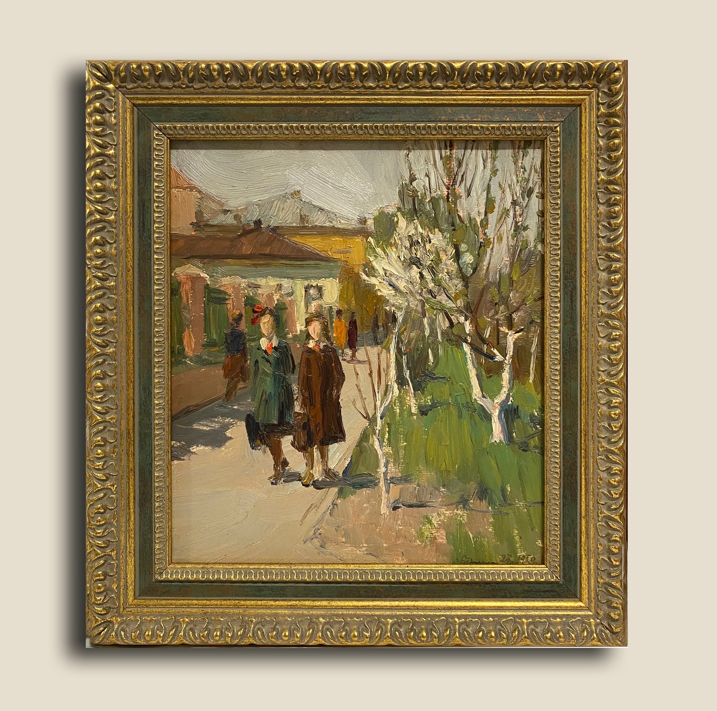 Schulmädchen als Pioniere nach der Schule. 1959.