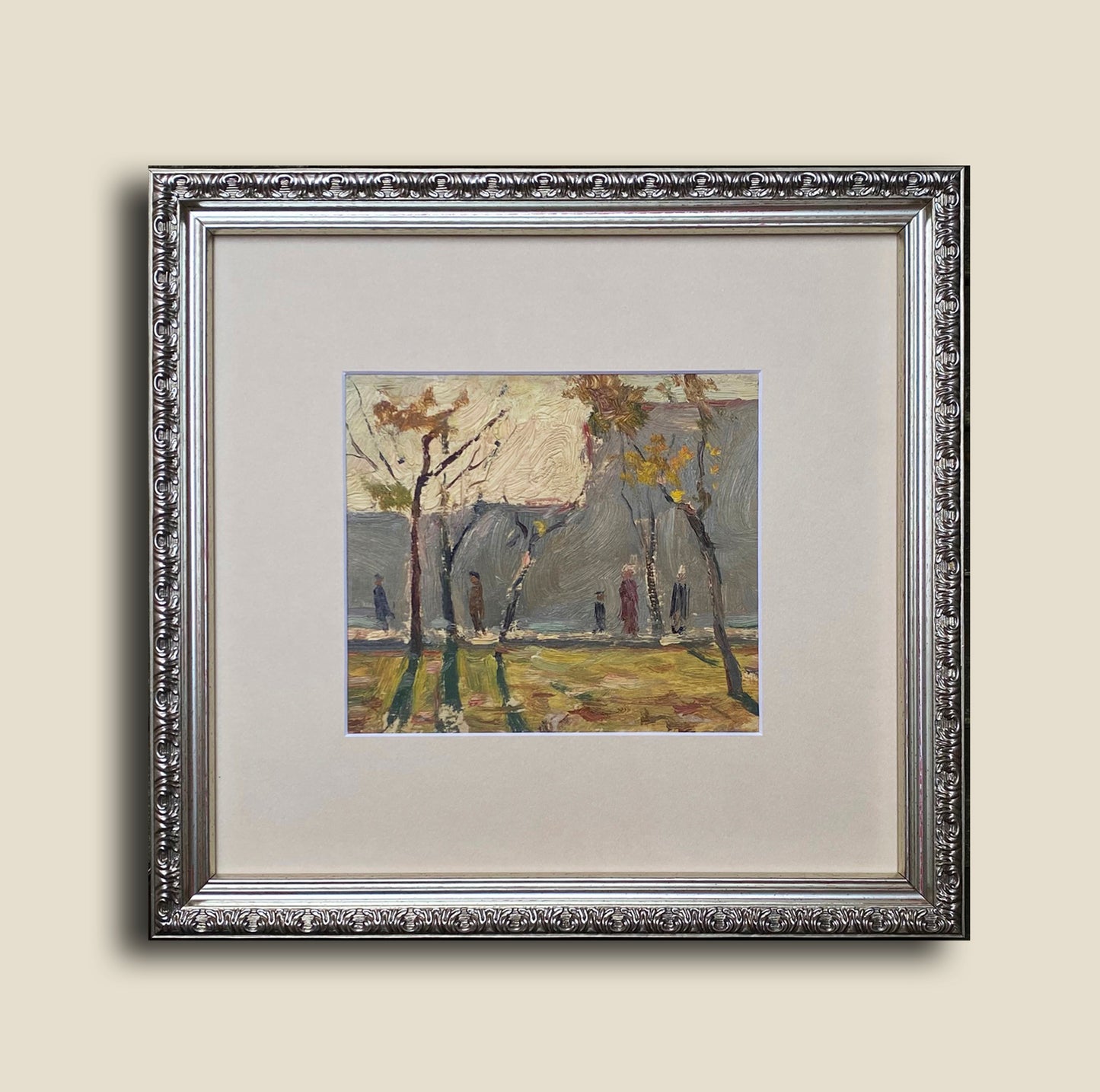 Herbstlandschaft in der Stadt. 1952.