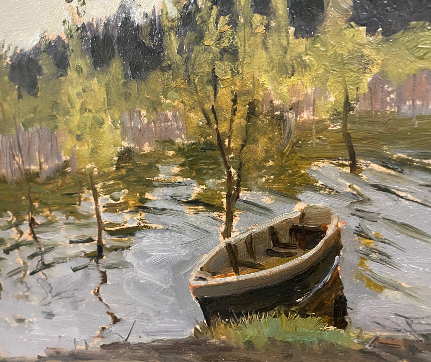 Landscape fishing boat. 1956.