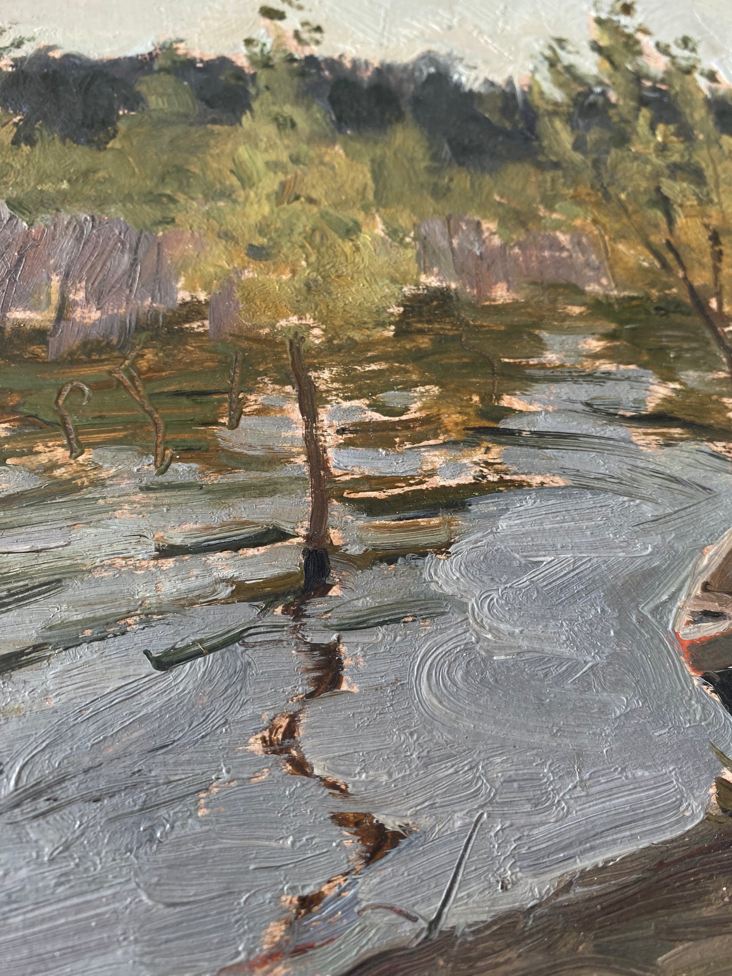 Landscape fishing boat. 1956.
