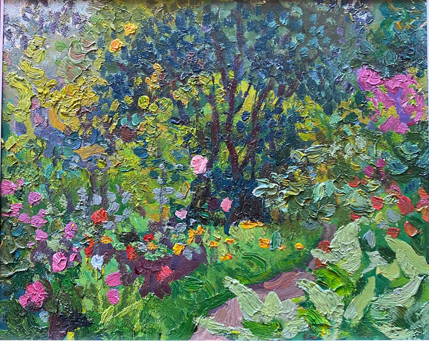 Scenic garden path. Circa 1980s