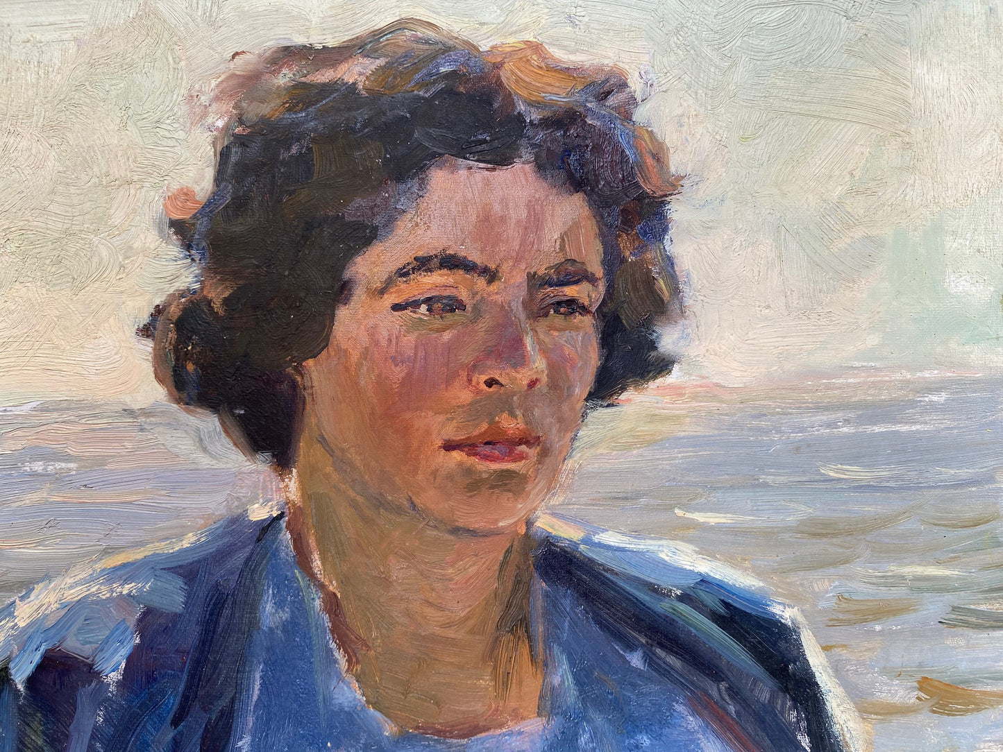 Porträt einer Frau am Meer. 1953.