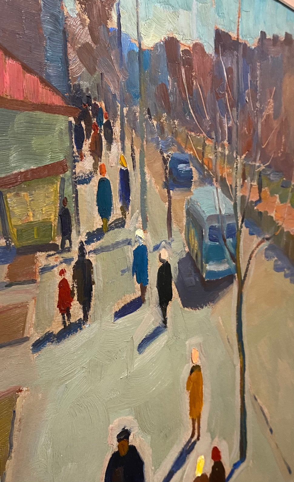 Stadtbild Hauptstraße in der Stadt. 1968.