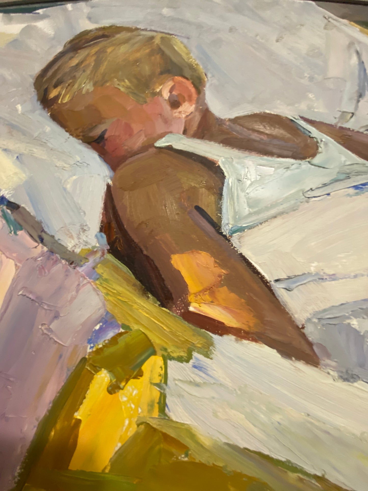 Portrait of a sleeping boy. Circa 1960s.