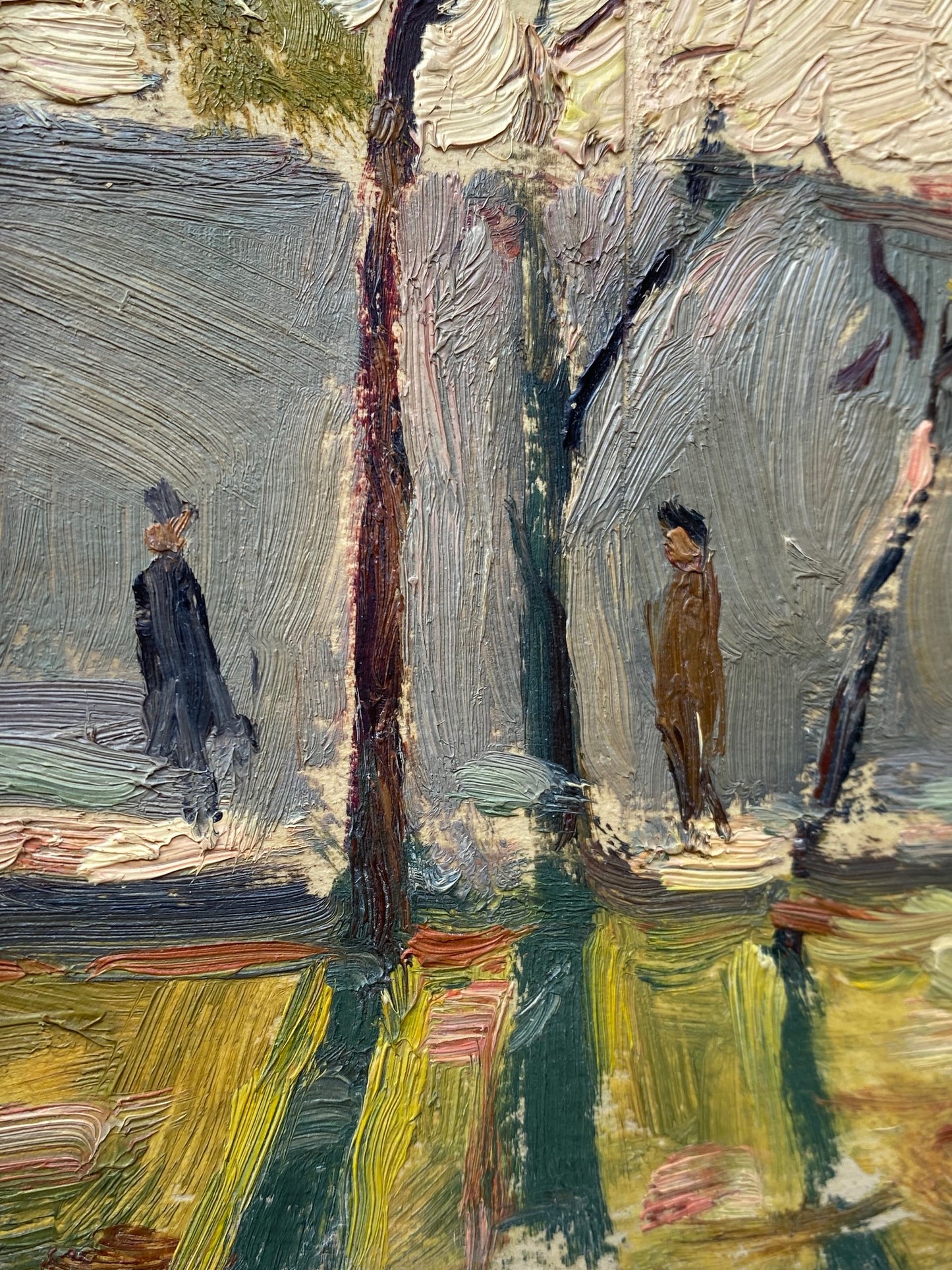 Herbstlandschaft in der Stadt. 1952.
