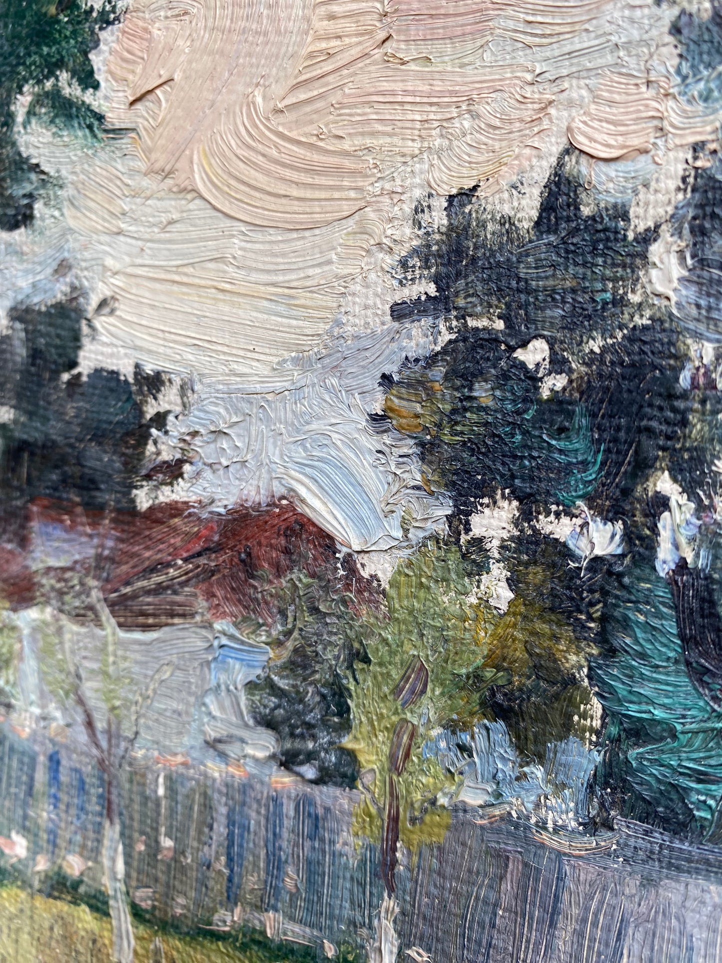 Ländliche Landschaft auf dem Dorf. 1954.
