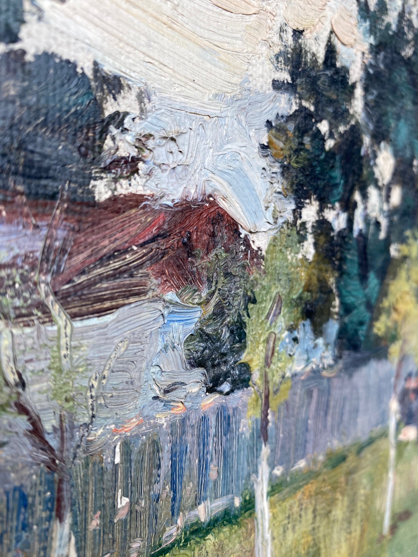 Ländliche Landschaft auf dem Dorf. 1954.