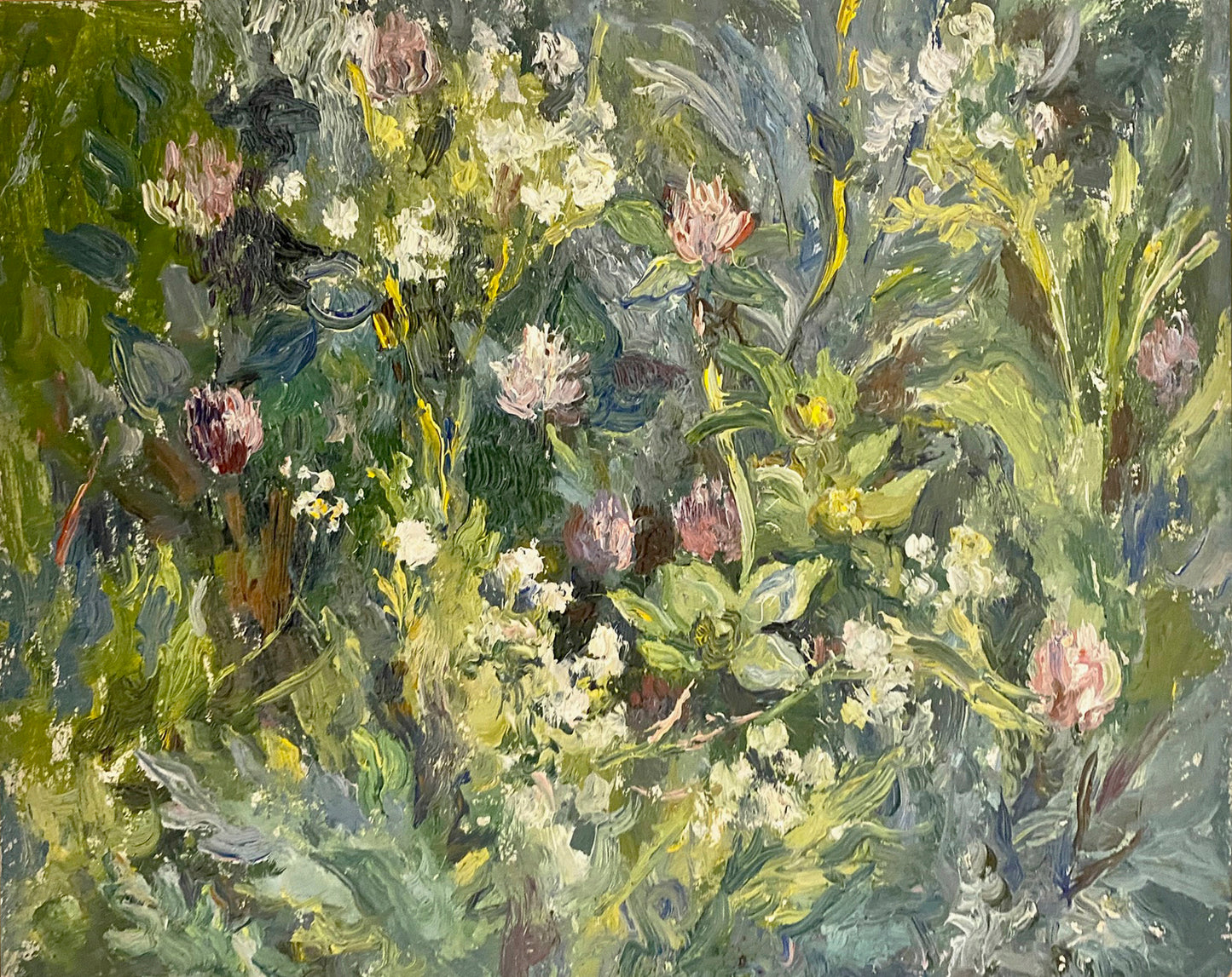 Wildblumen im Sommergarten. um 1980.