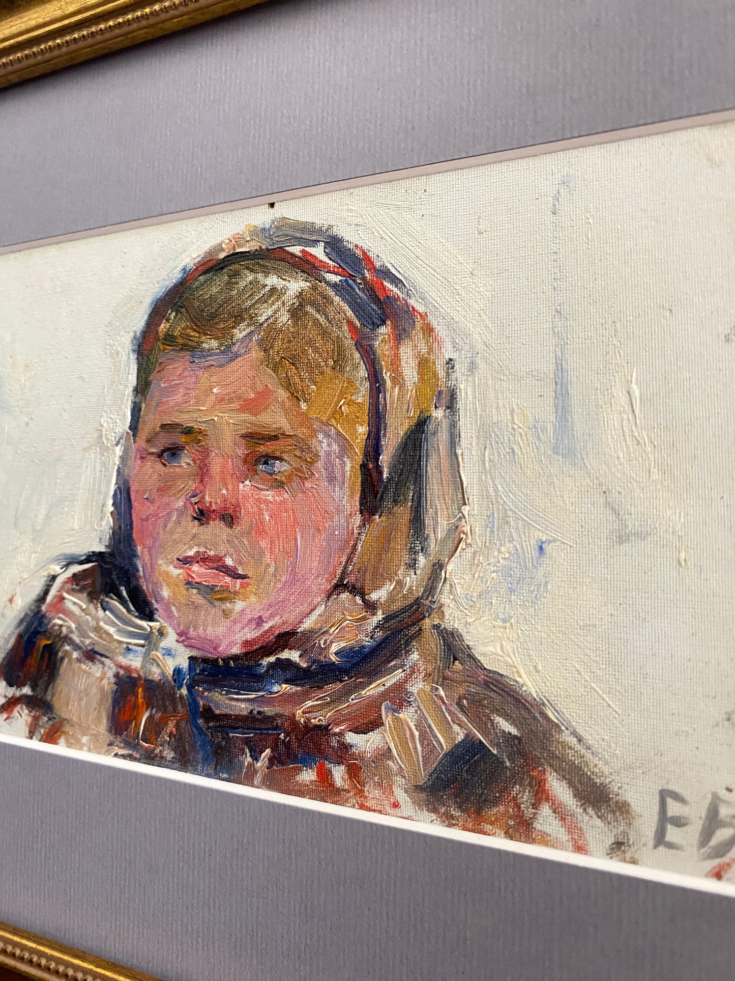 Girl in a Headscarf. Approximately 1970s