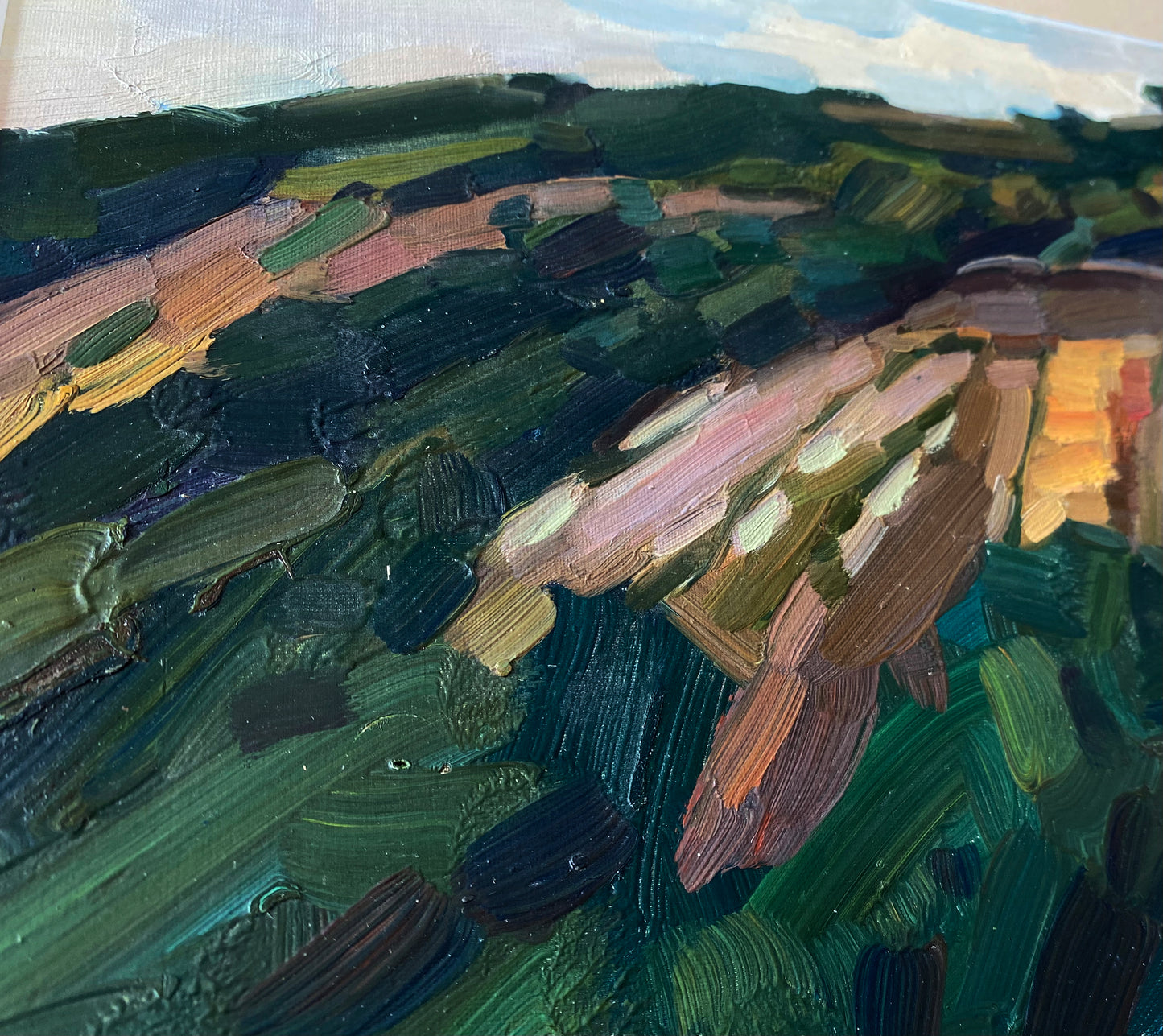 Landschaft Steile Hügel. 1970er.