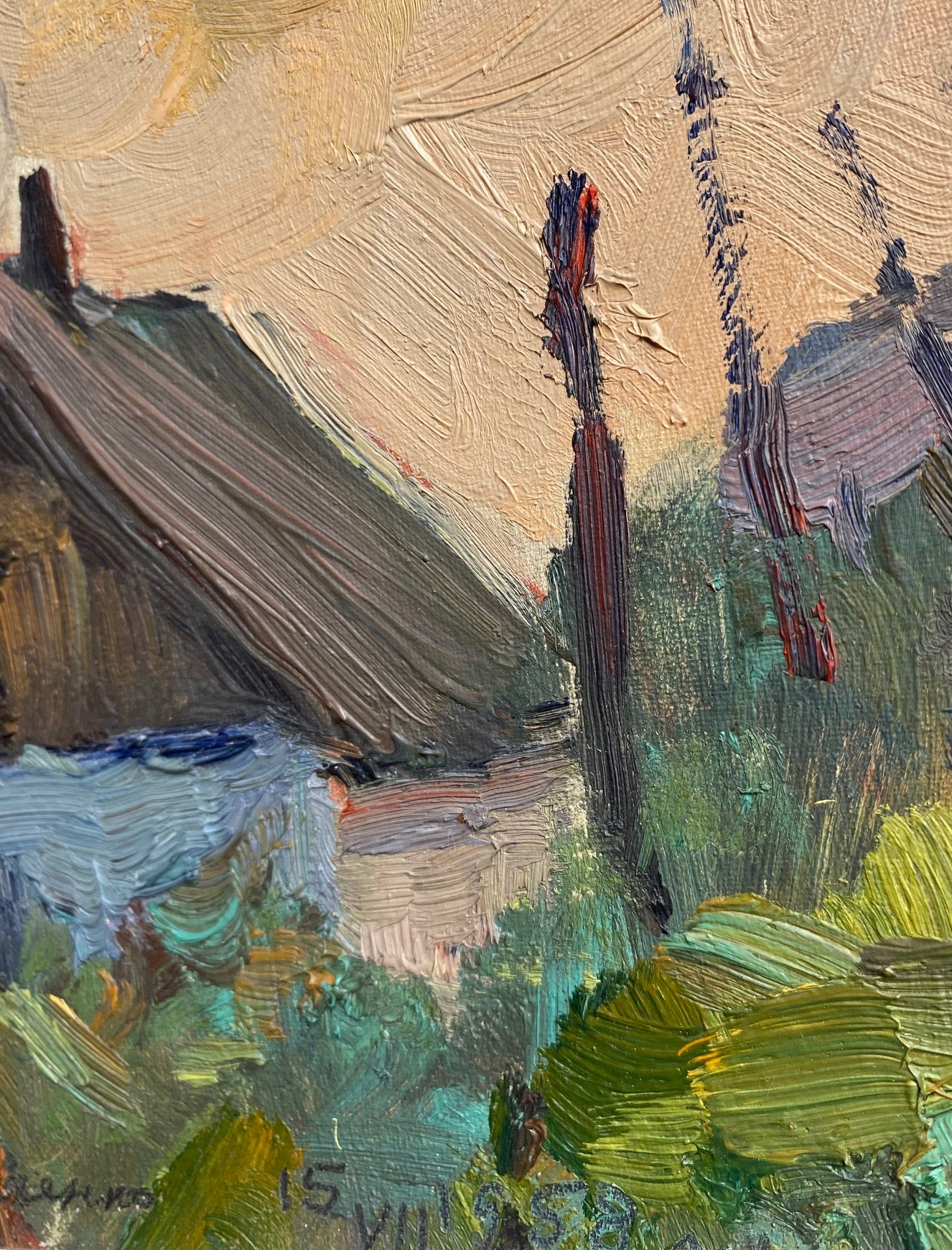 Ländlicher Sonnenuntergang. 1958.