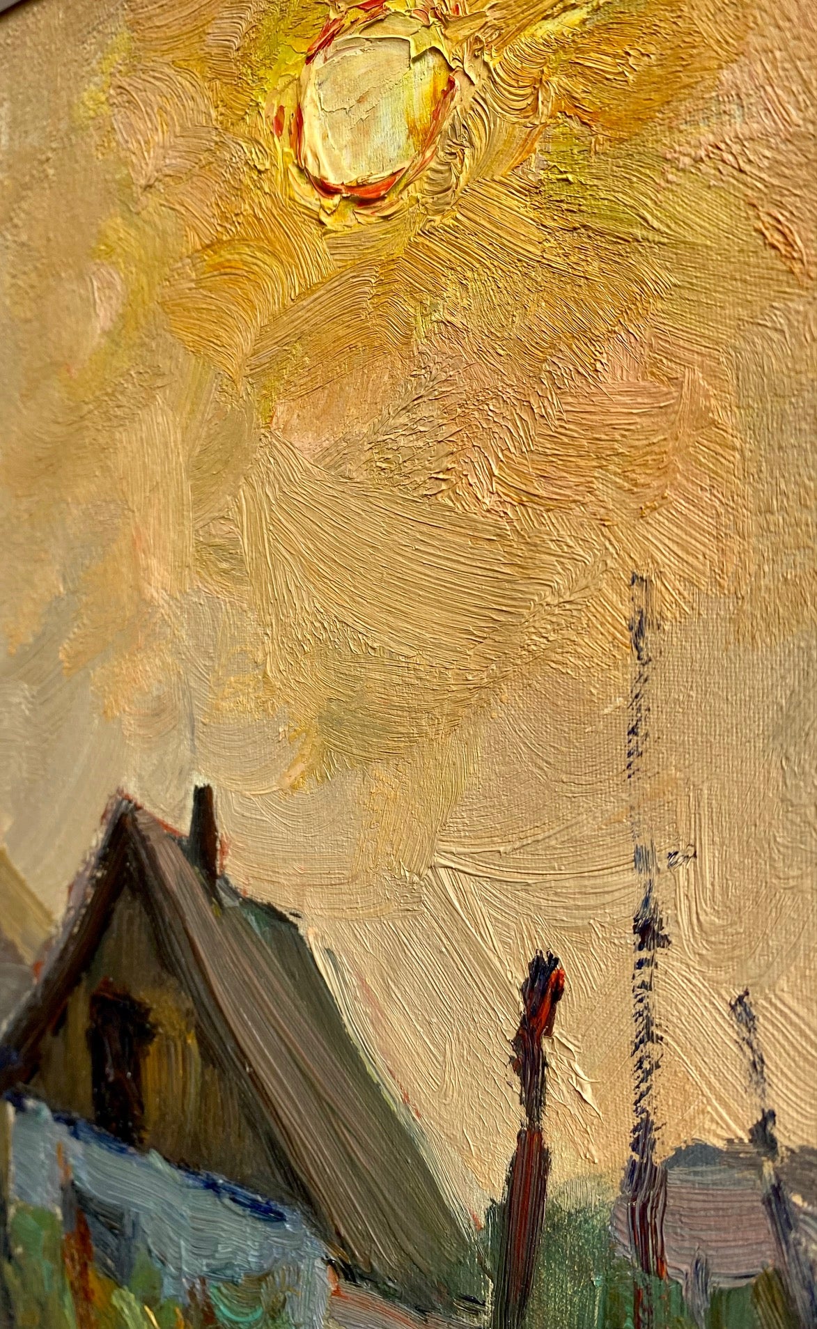 Ländlicher Sonnenuntergang. 1958.