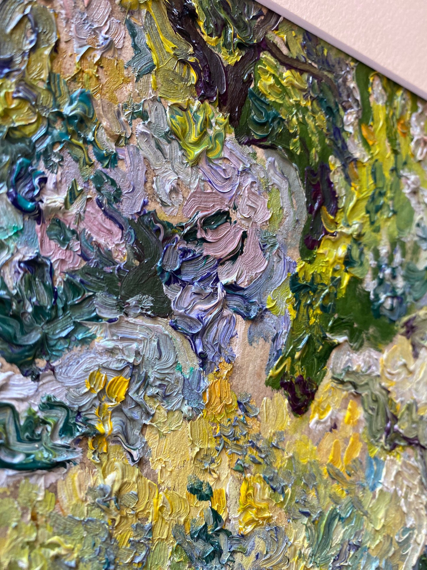 Landscape lush flowering thickets. 1980s.