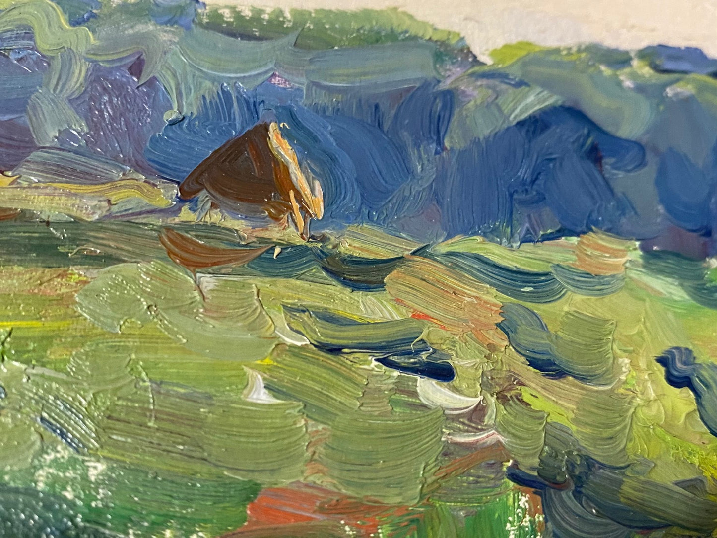 Ländliche Flusslandschaft. Ungefähr 1970er Jahre.