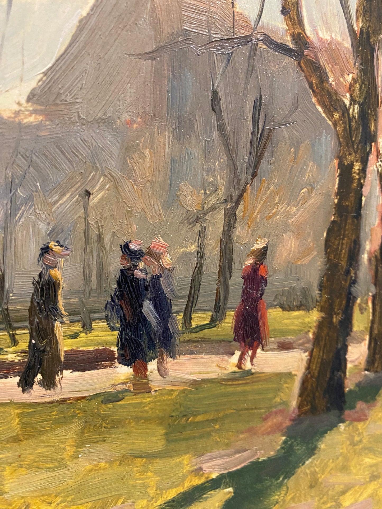 Frühlingslandschaft in der Stadt. 1953.