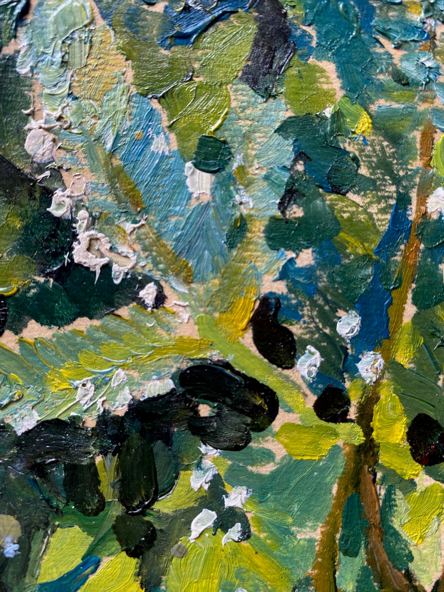 Grüne Waldlandschaft. Ungefähr 1980er Jahre.