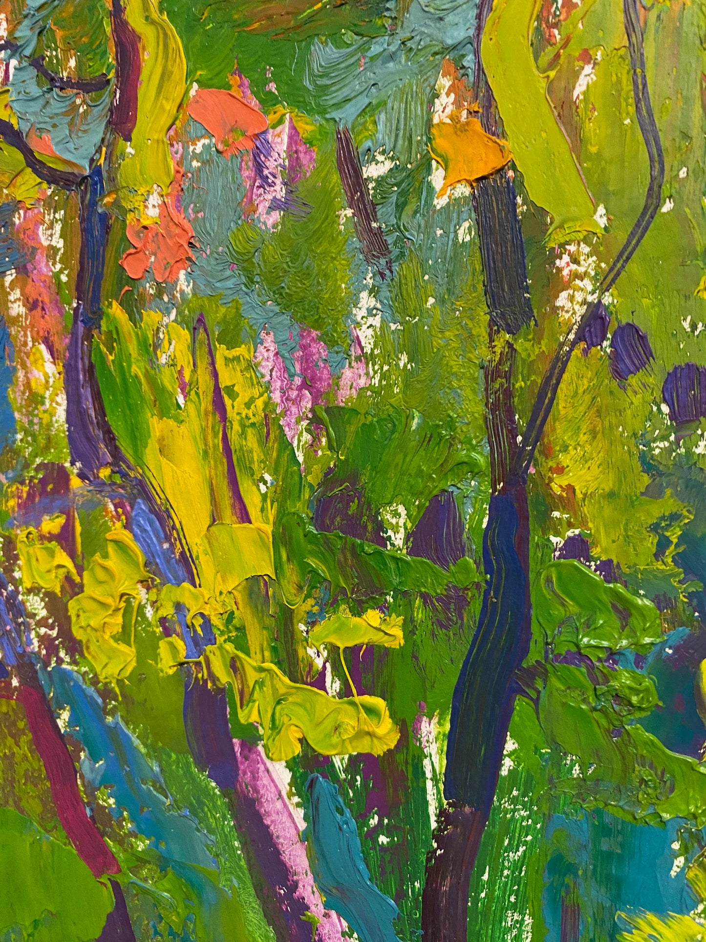 Ländliche Sommerlandschaft. Ungefähr 1970er Jahre