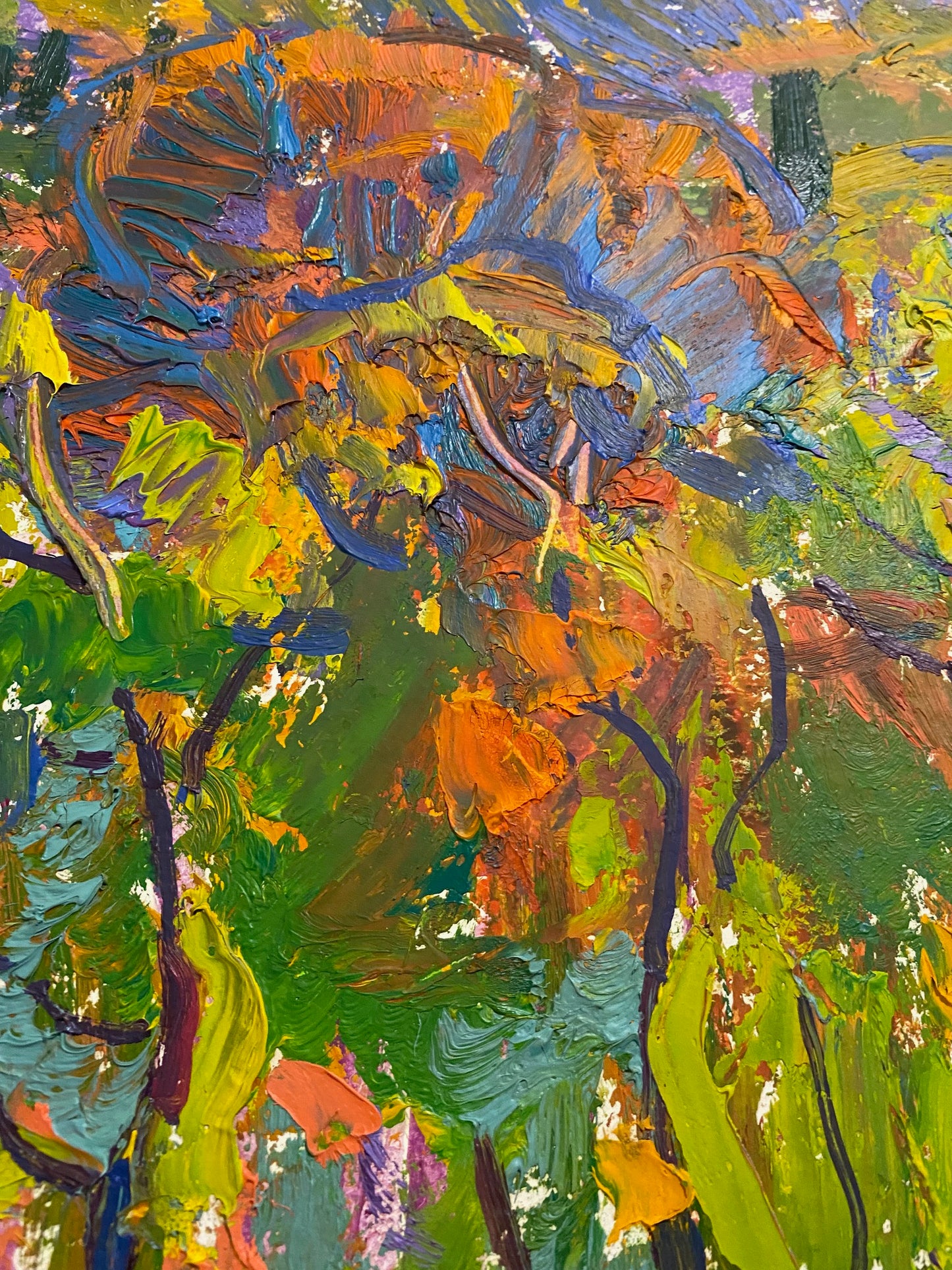 Ländliche Sommerlandschaft. Ungefähr 1970er Jahre