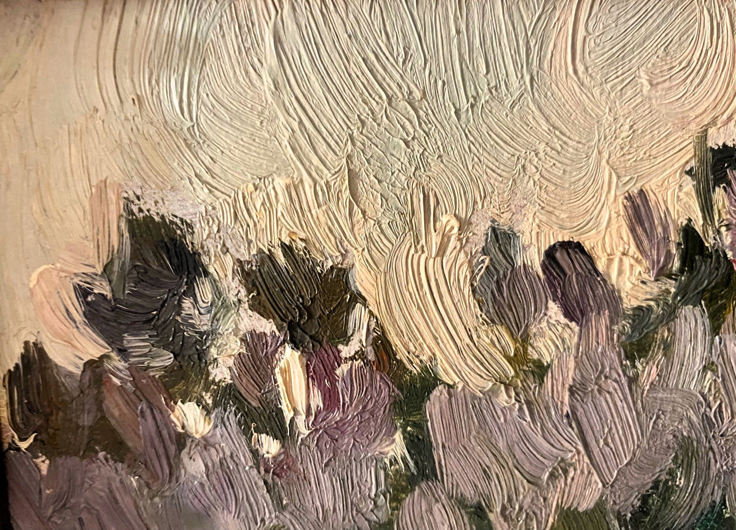 Landscape with lilac blossom. 1960.