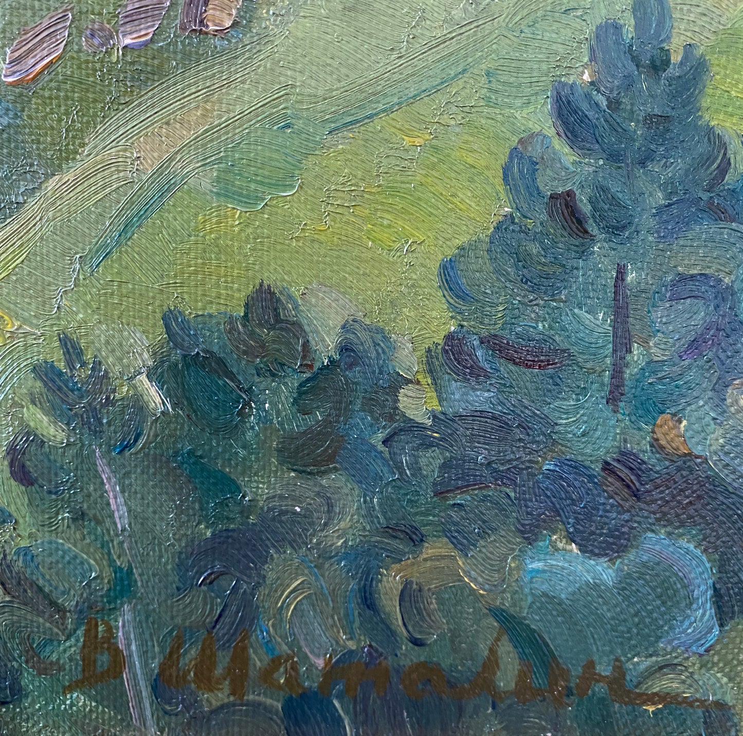 Ukrainische Berglandschaft. 1970s.