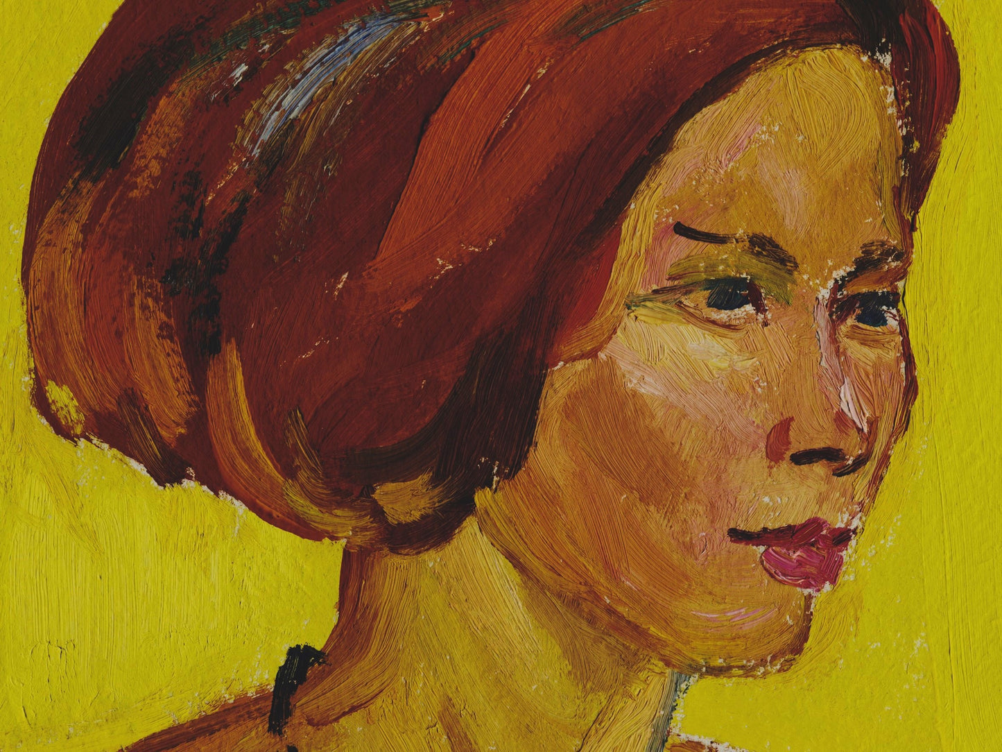 Nackte Frau mit Kamee. 1970.