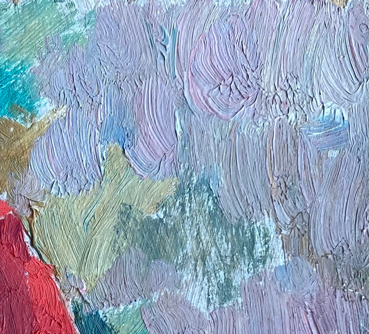 Landscape red rose in the garden. 1961.
