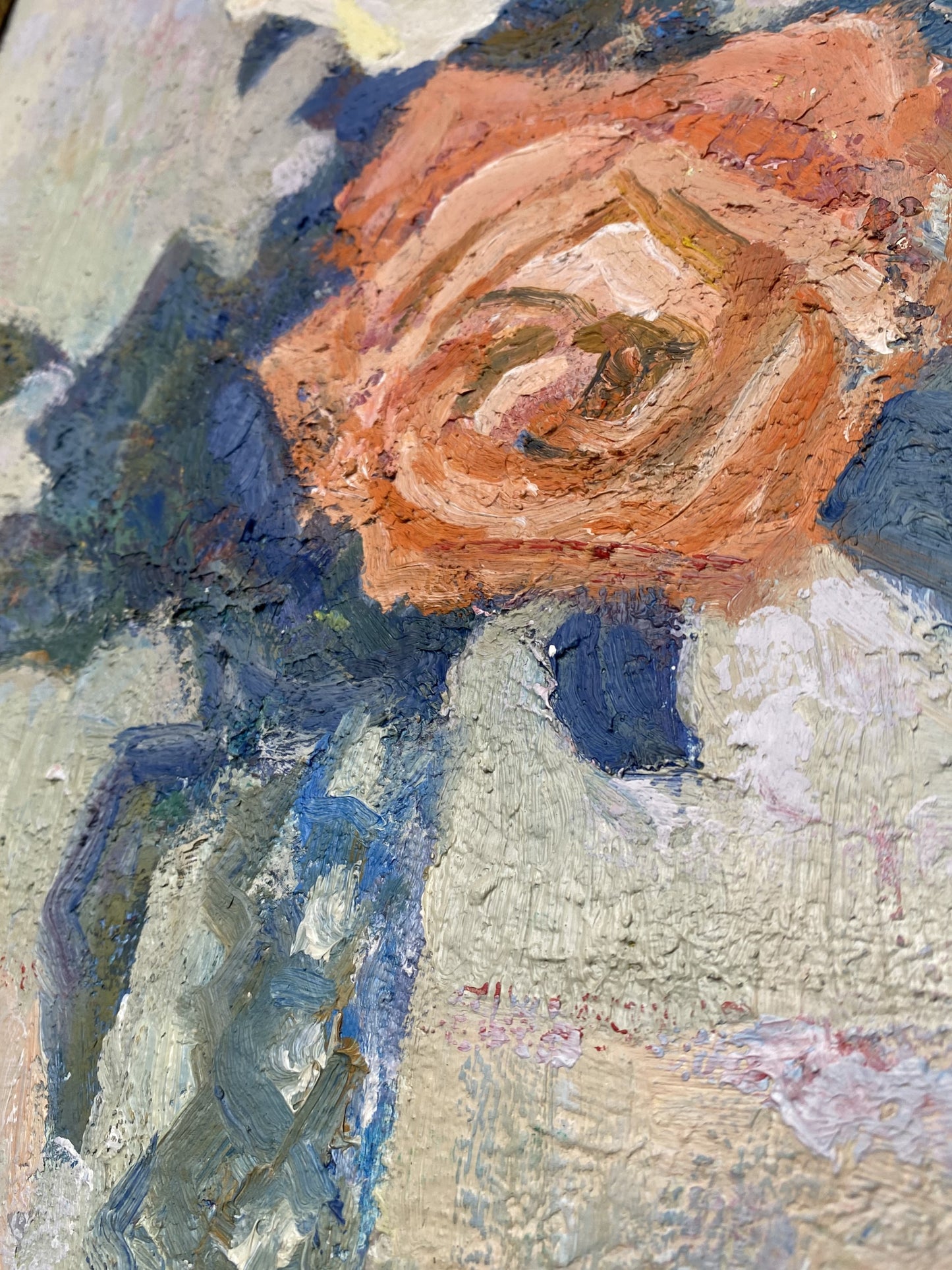 Roses in a vase. Circa 1980s