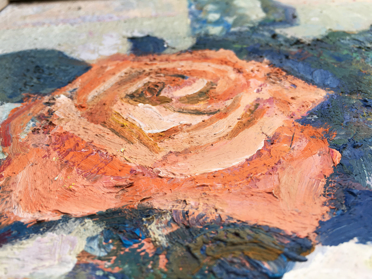 Roses in a vase. Circa 1980s