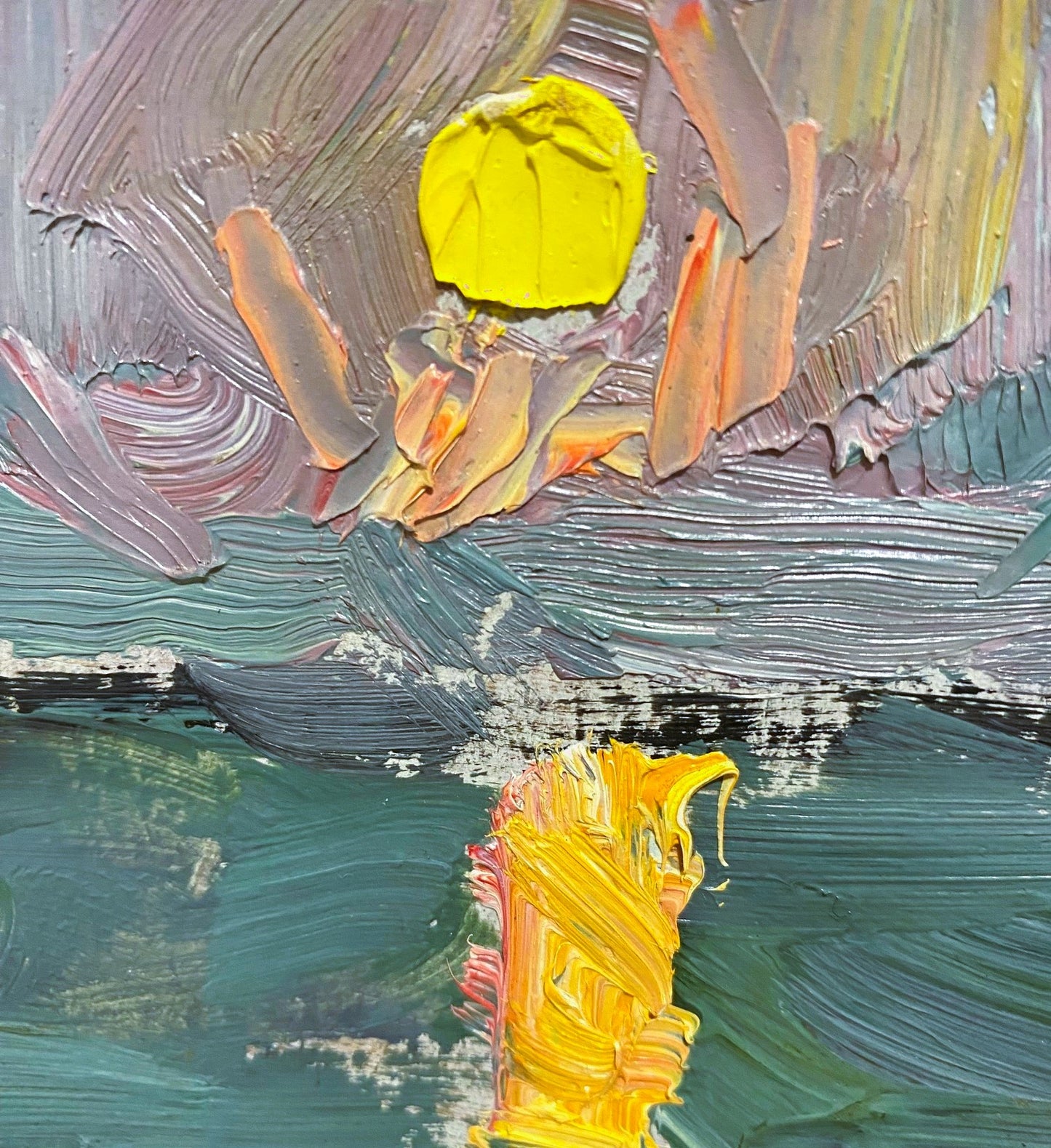 Sonnenaufgang über dem Meer. 1960.
