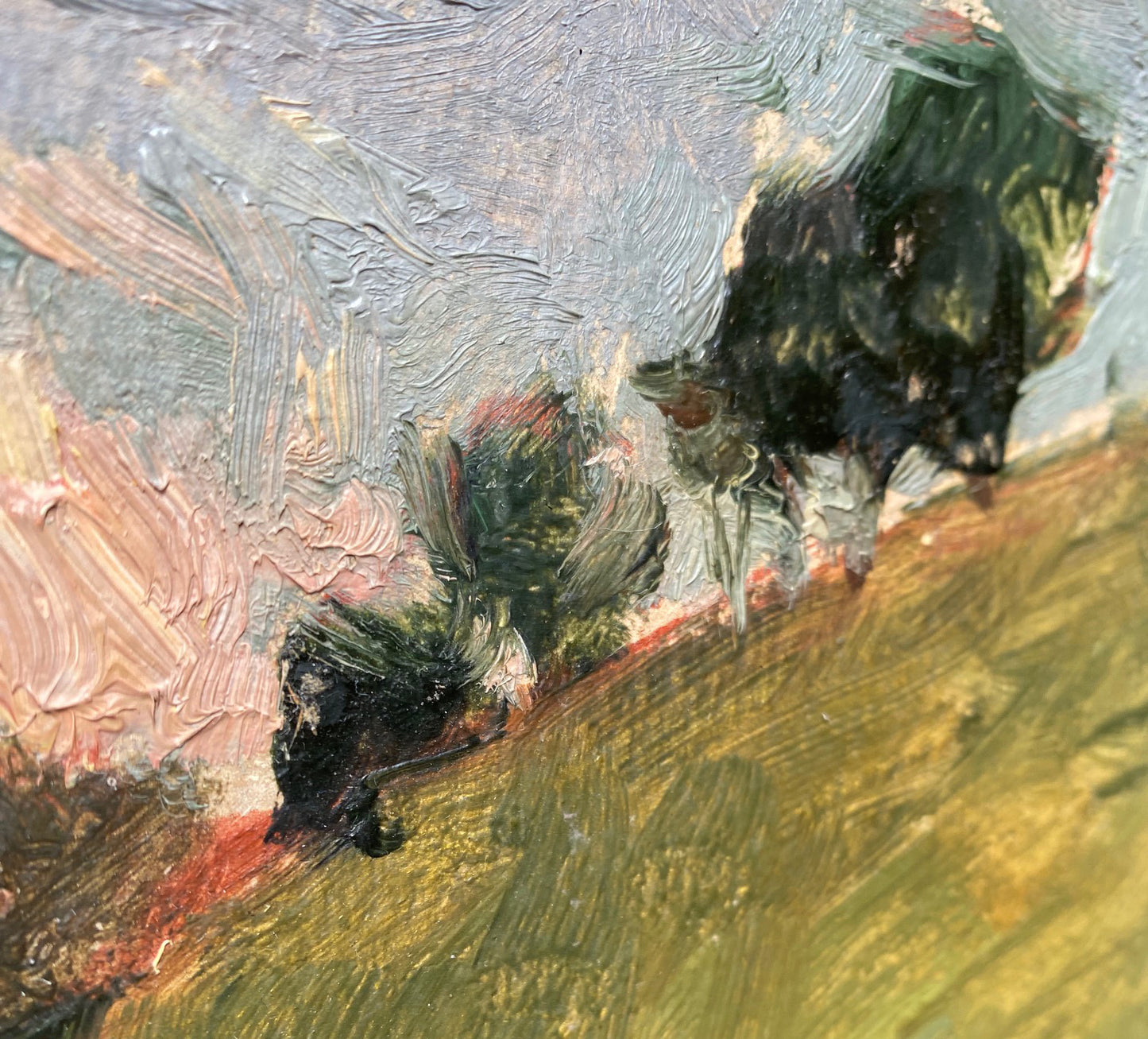 Sonnenuntergang über dem Hügel. 1958.