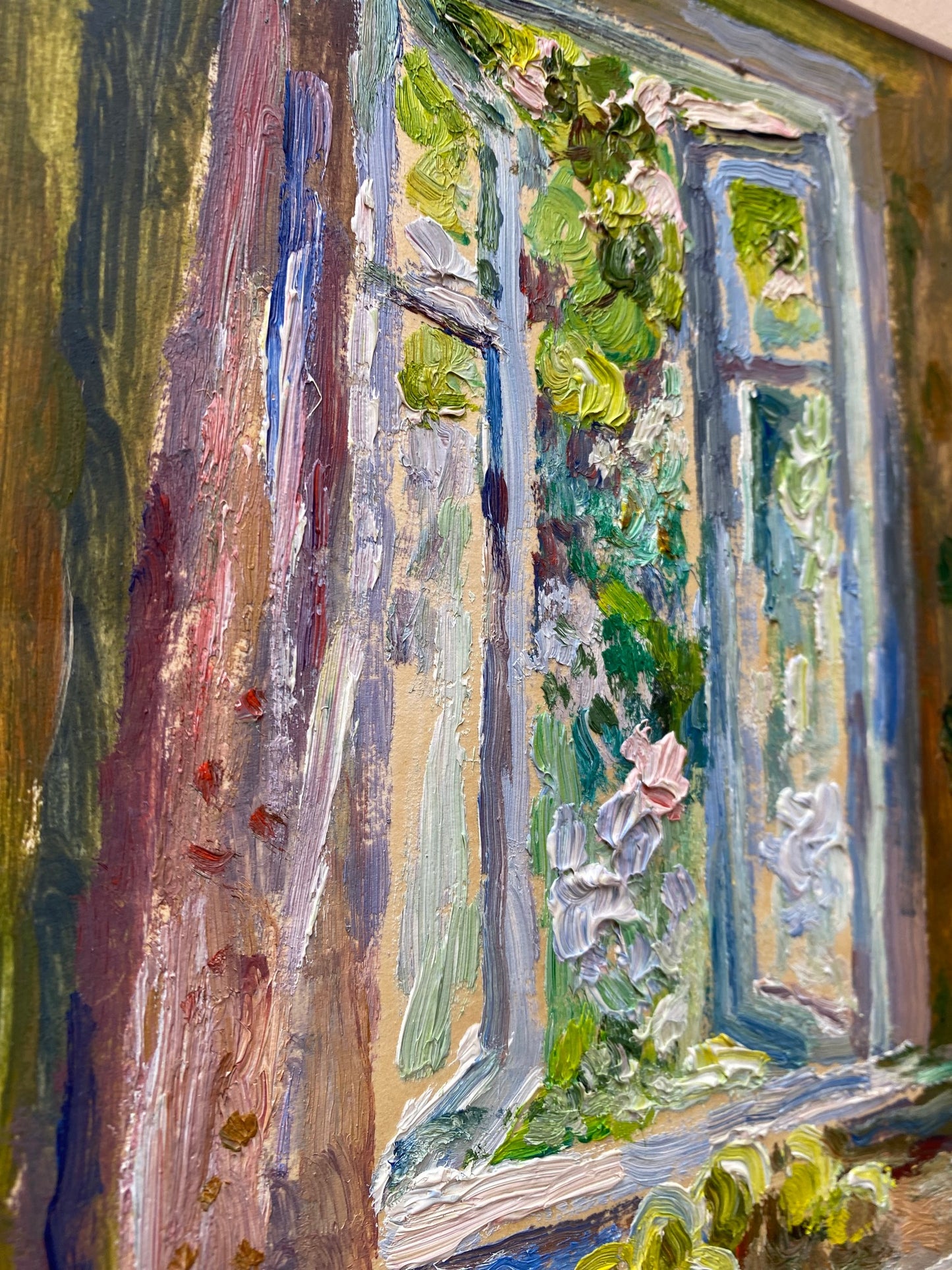 Stillleben mit offenem Fenster und Äpfeln. 1978.