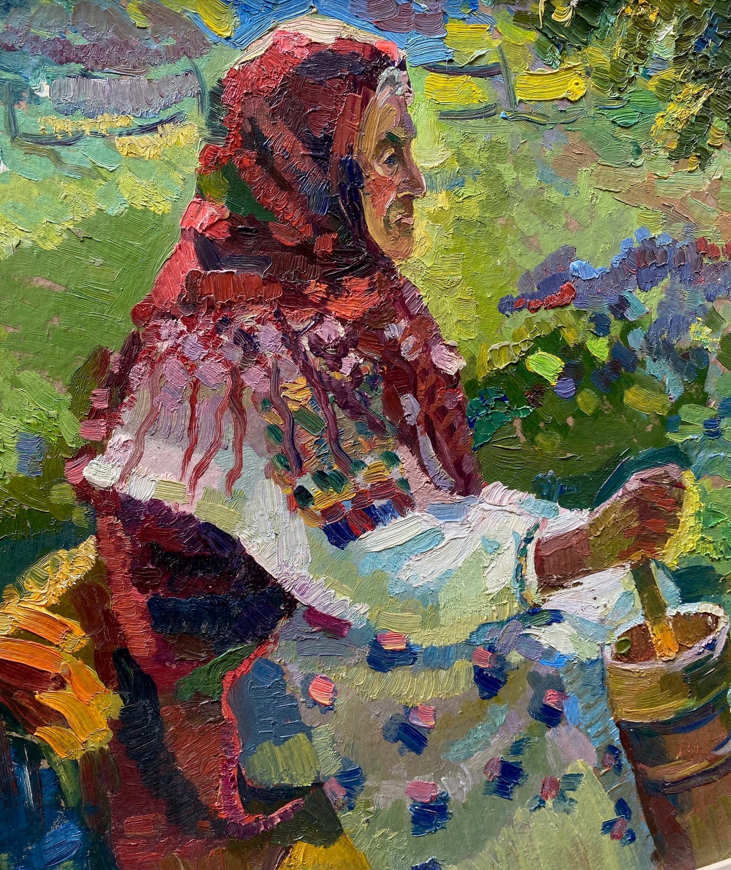 Portrait of an elderly woman Evdocha. 1960s.