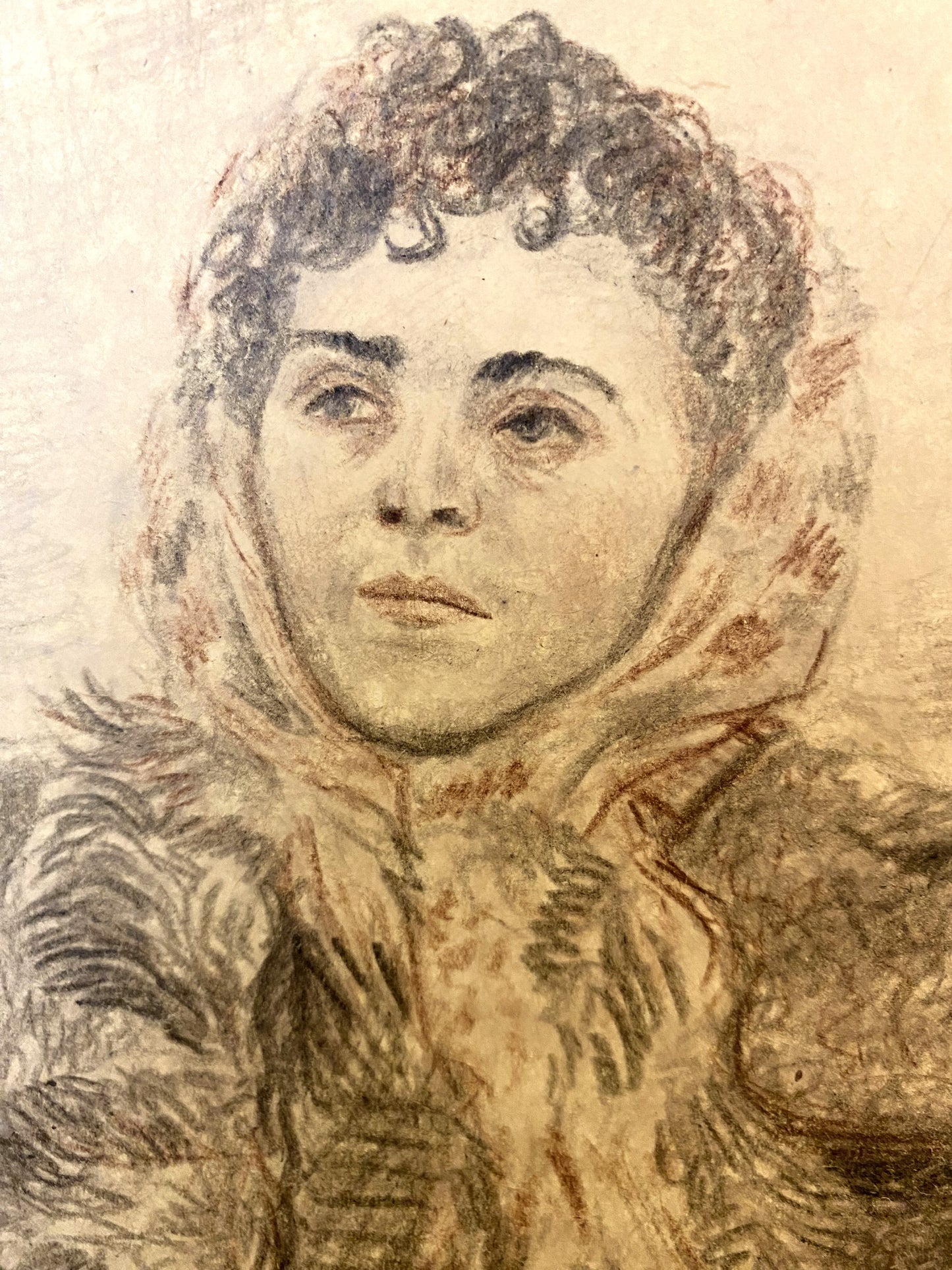 Frau im Pelzmantel. 1948.