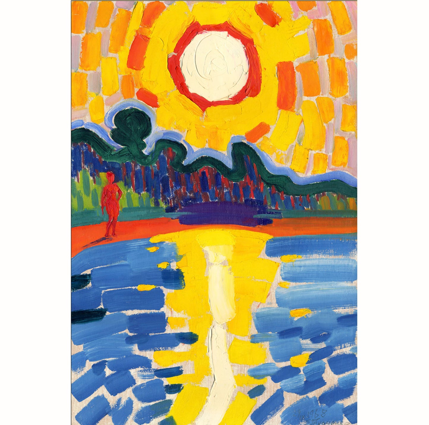 Landschaft hell die Sonne. 1968.