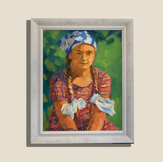 Mädchen mit Zöpfen. 1962.