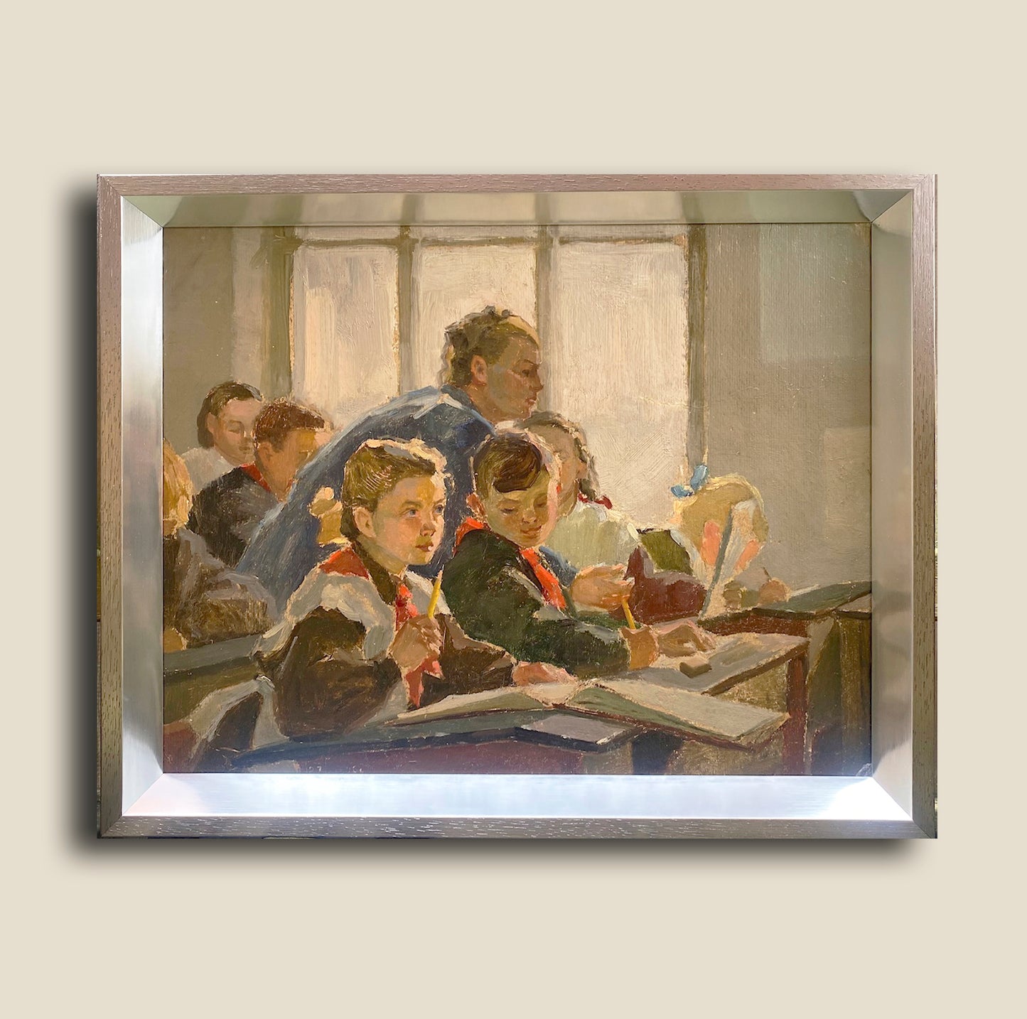 Pionierschüler im Klassenzimmer. 1951.