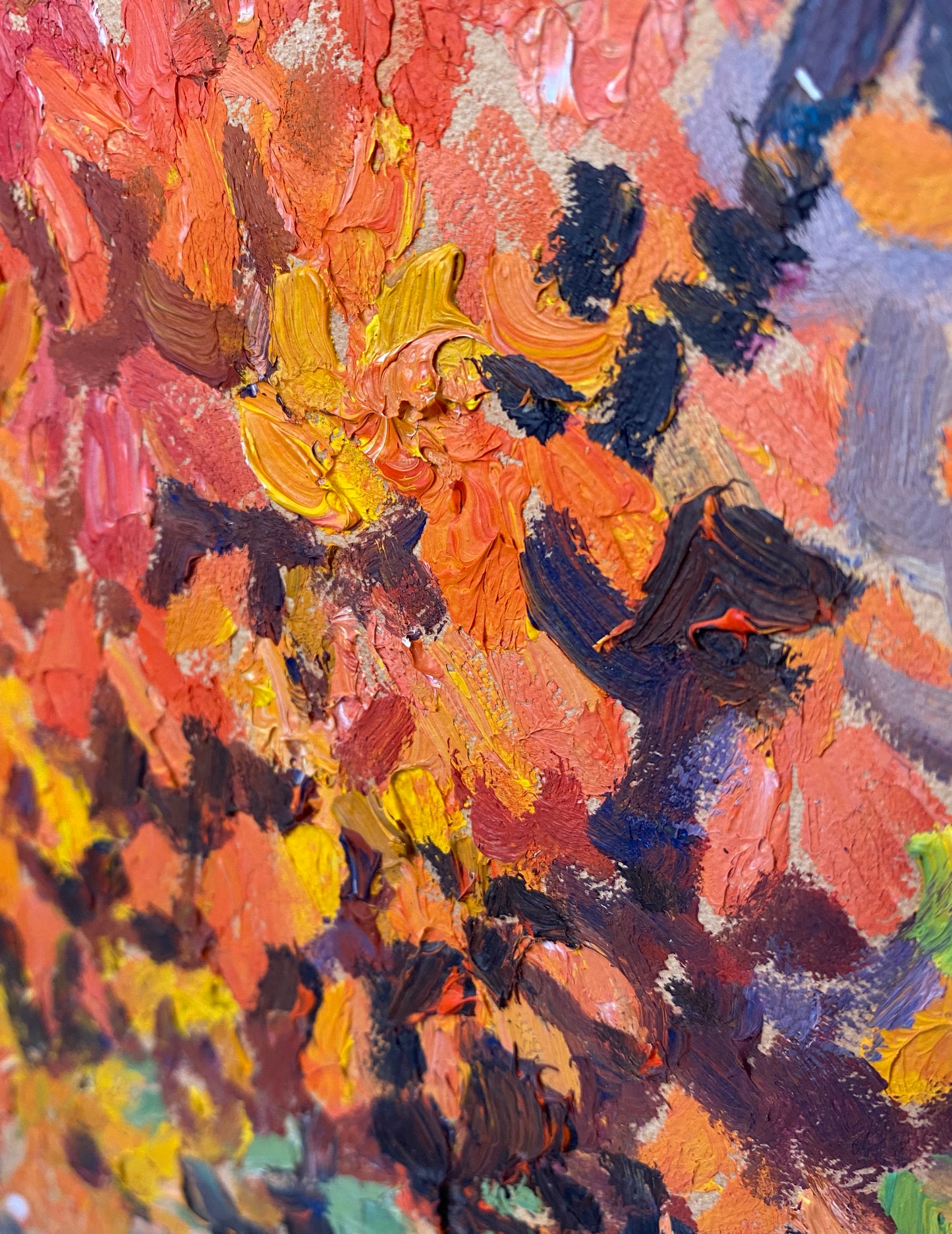 Abstraktes Herbstmotiv. 1980er Jahre.