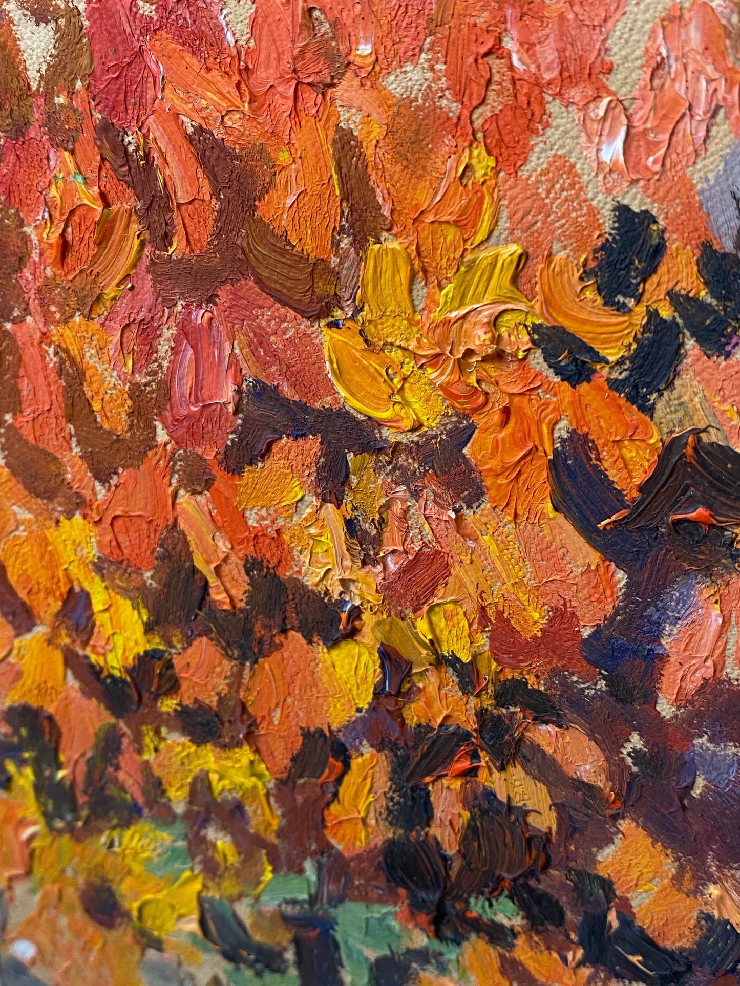 Abstraktes Herbstmotiv. 1980er Jahre.