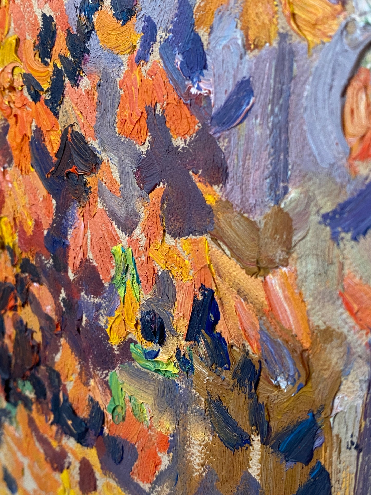 Abstraktes Herbstmotiv. 1980er Jahre.