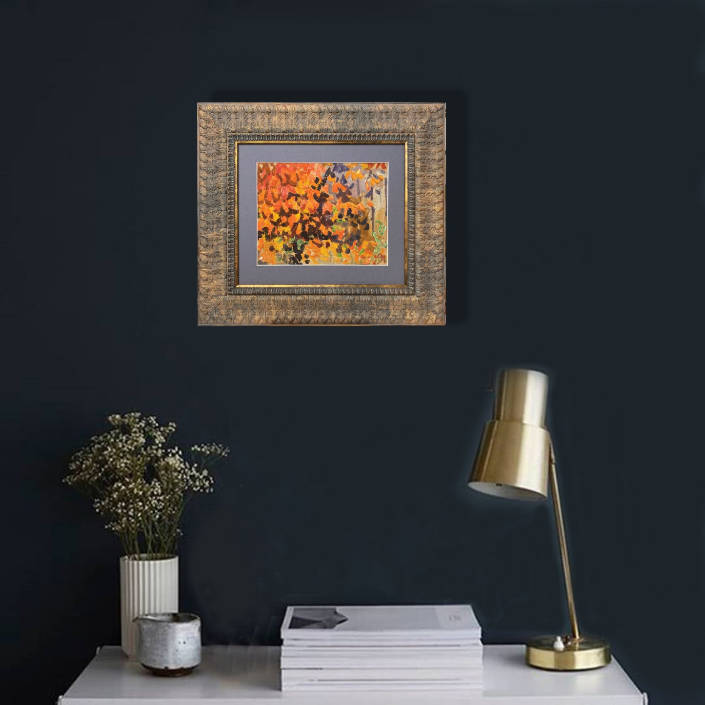 Abstraktes Herbstmotiv. 1980er Jahre.