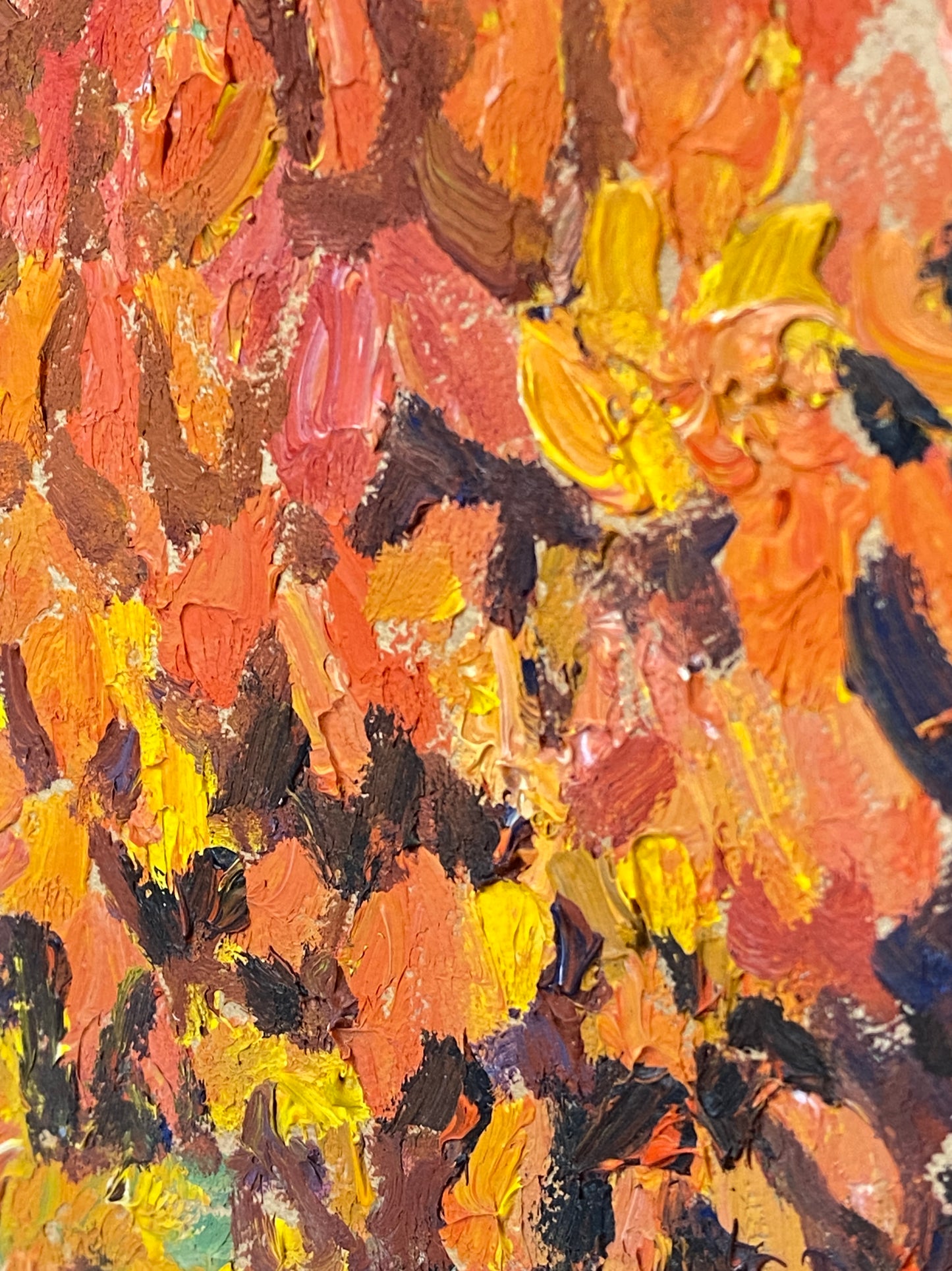 Abstraktes Herbstmotiv. 1980er Jahre.