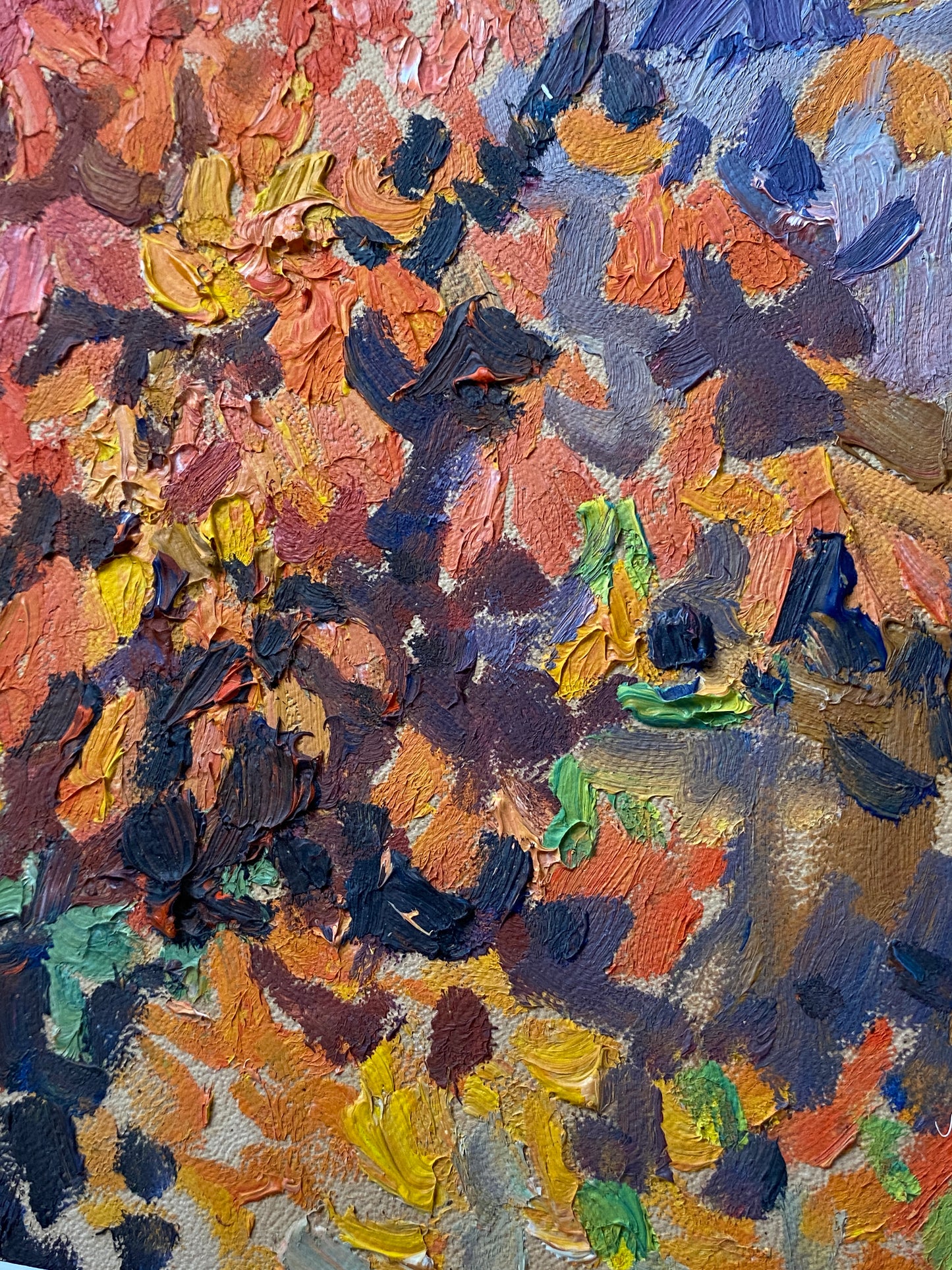 Abstraktes Herbstmotiv. 1980er Jahre.