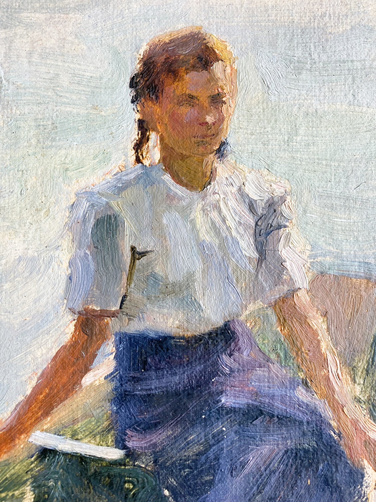 Portrait of a girl on a boat. 1953.