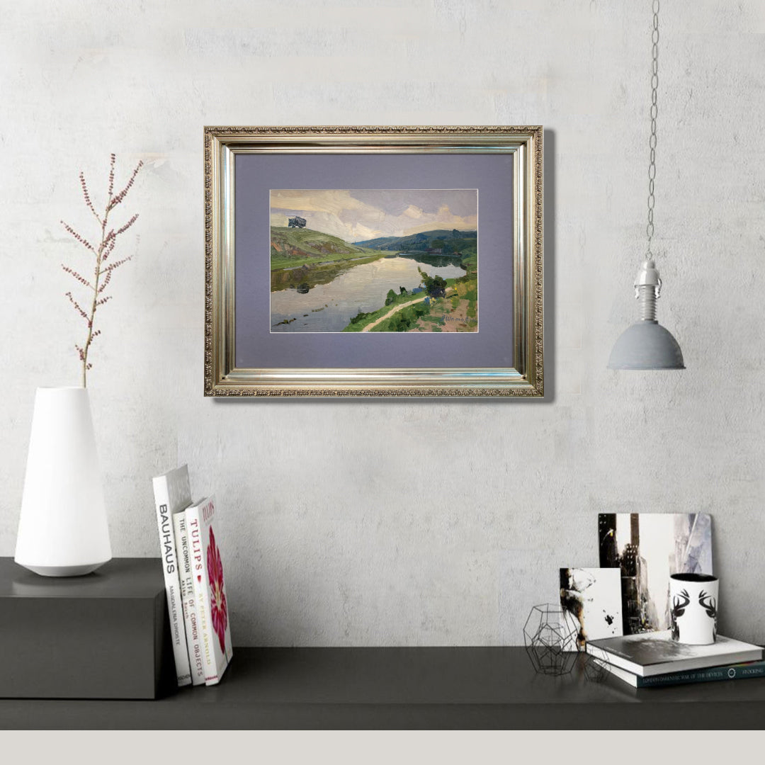 Flusslandschaft. 1970er Jahre.