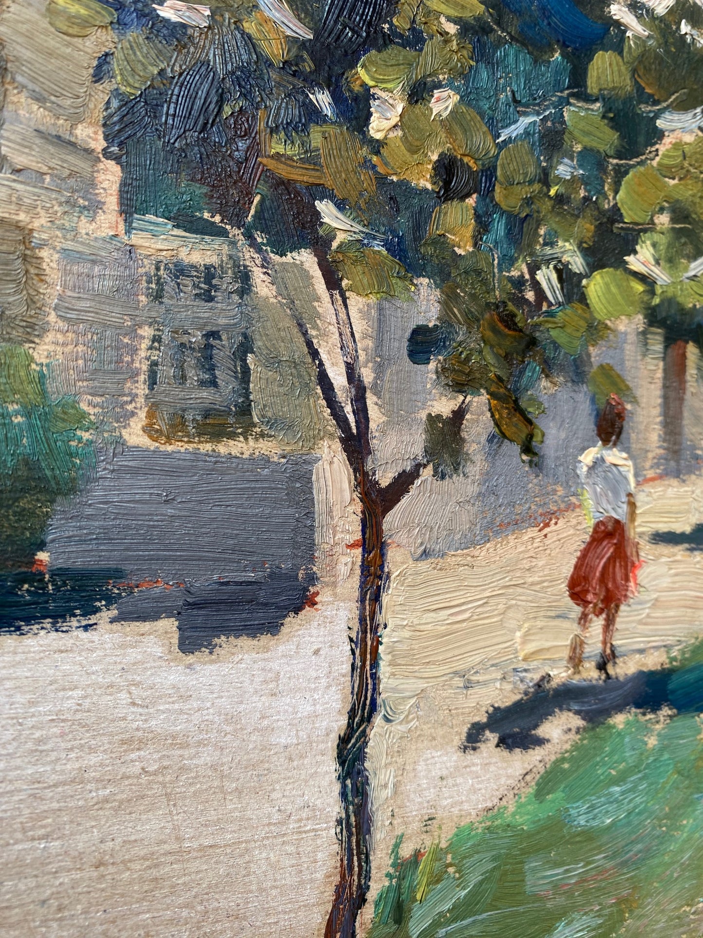 Cityscape girl in the alley . 1959.