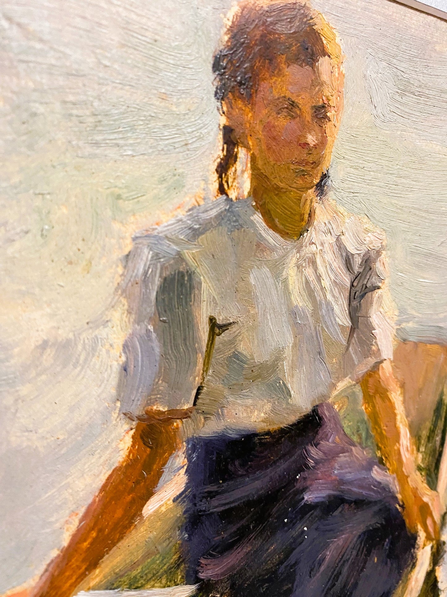 Portrait of a girl on a boat. 1953.